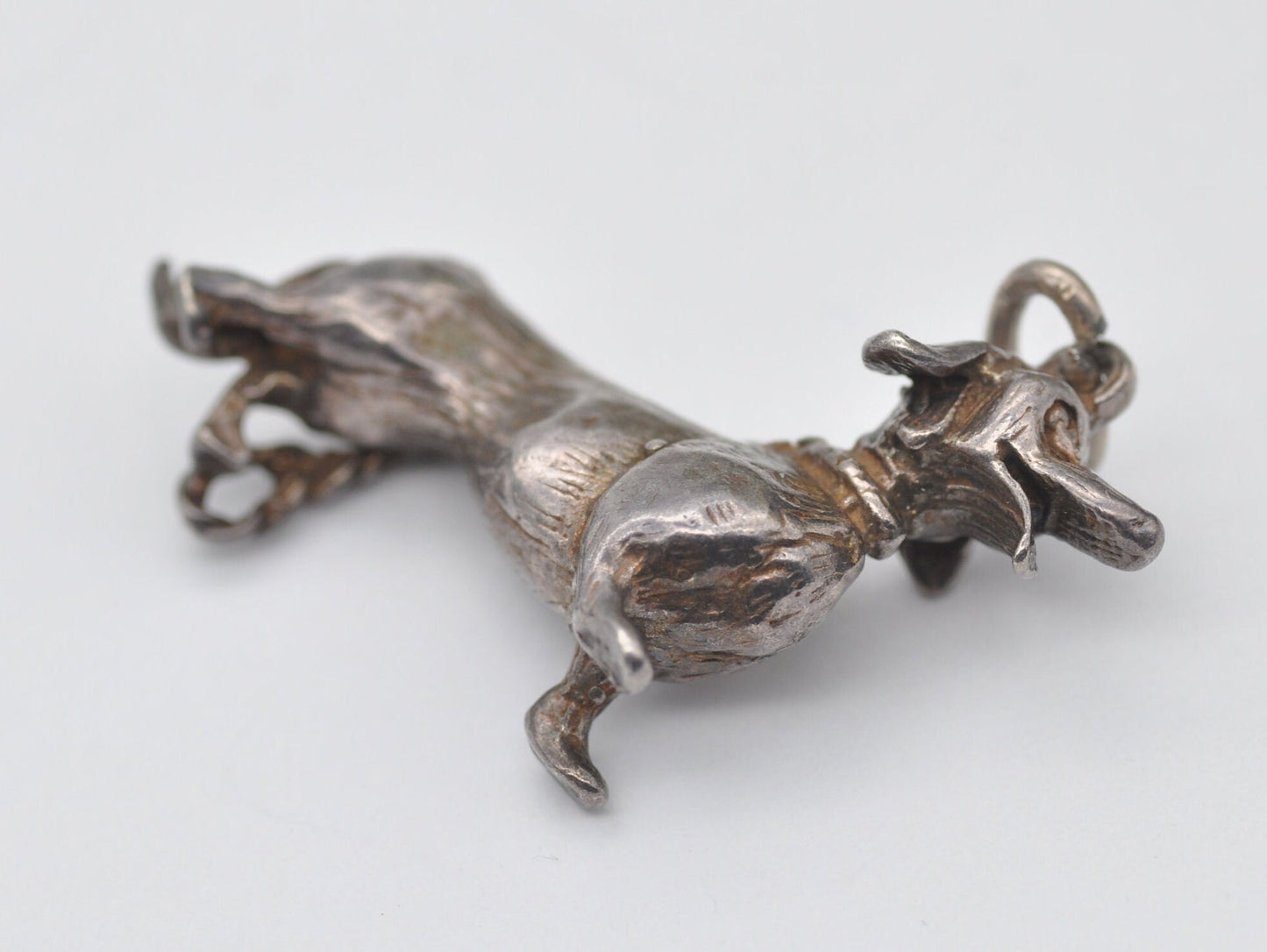 Vintage Sterling Silver Dog Charm / Pendant - Pet / Sausage Dog / Charm Bracelet