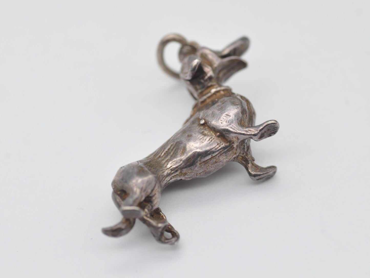 Vintage Sterling Silver Dog Charm / Pendant - Pet / Sausage Dog / Charm Bracelet