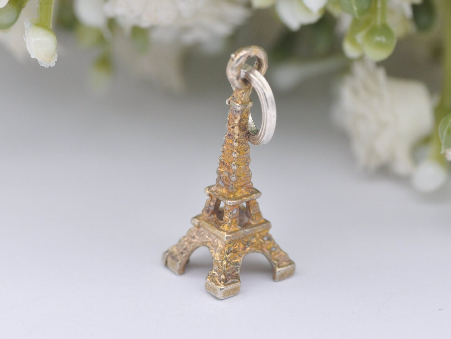 Vintage Sterling Silver Eiffel Tower Charm / Pendant - Souvenir / Paris / France / French / Charm Bracelet
