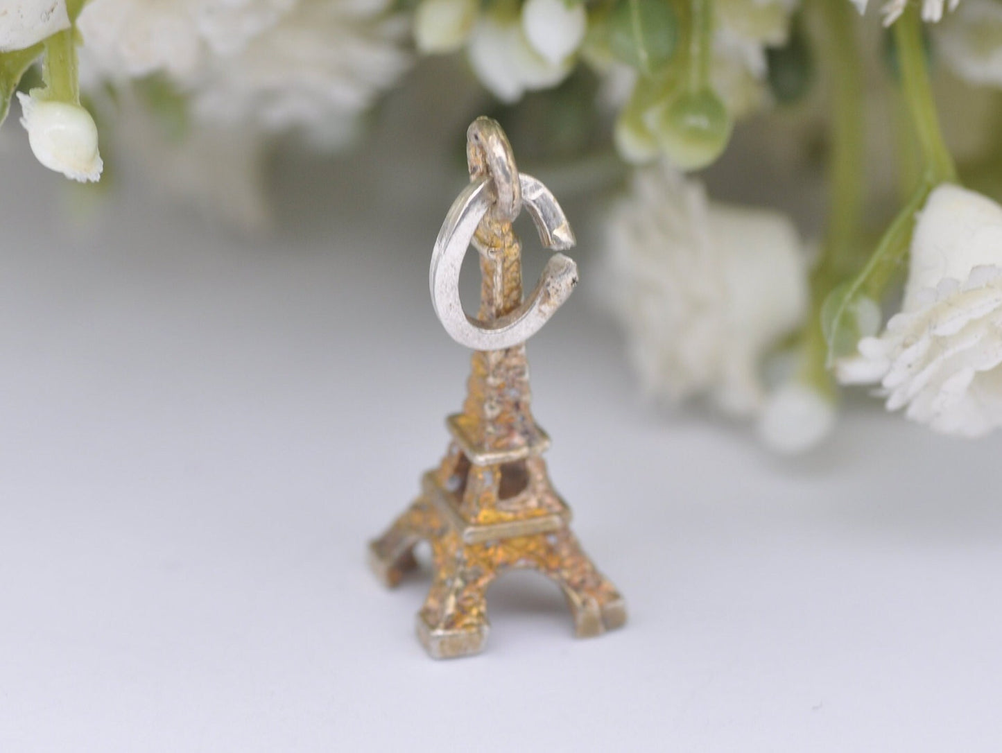 Vintage Sterling Silver Eiffel Tower Charm / Pendant - Souvenir / Paris / France / French / Charm Bracelet