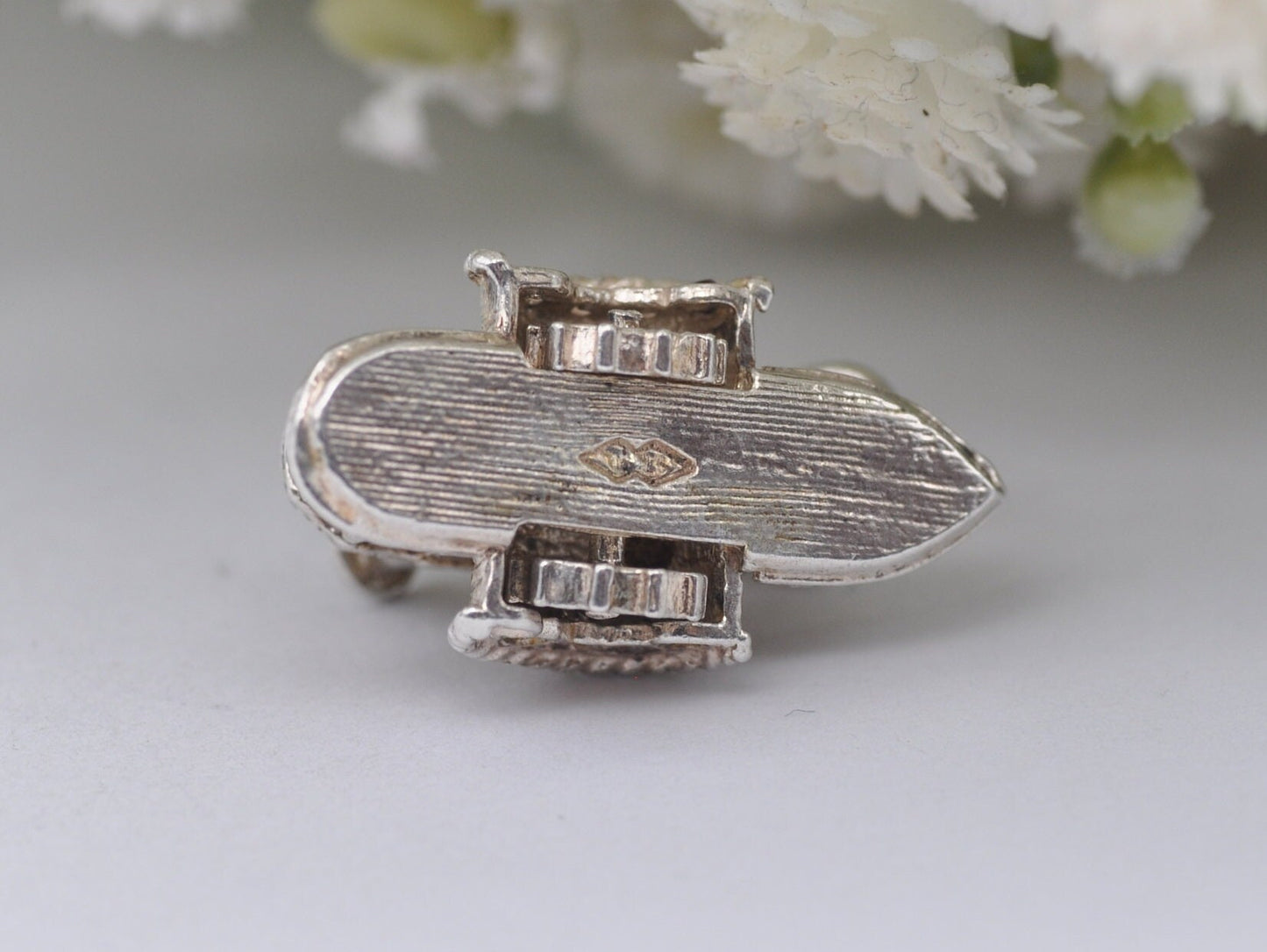 Vintage Sterling Silver Ferry Spinning Charm - Boat | River | Detailed | for Charm Bracelet
