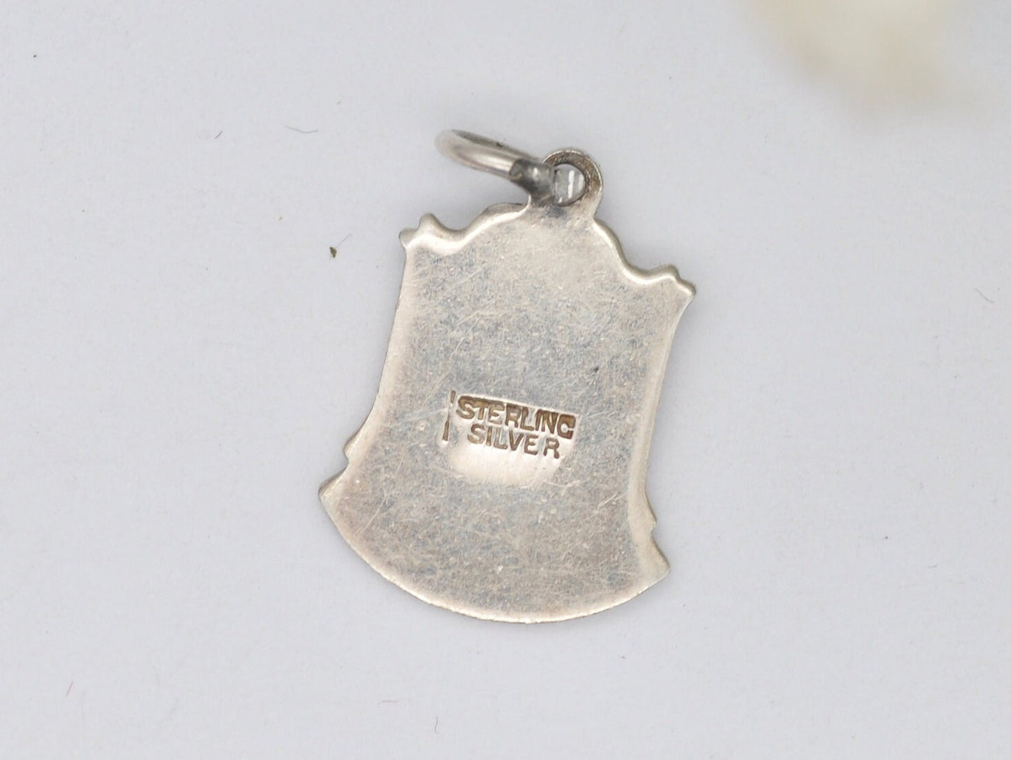 Vintage Sterling Silver Horncastle Enamel Souvenir Shield Charm / Pendant - England / Lincolnshire / Tourist / Charm Bracelet / Scrap Book