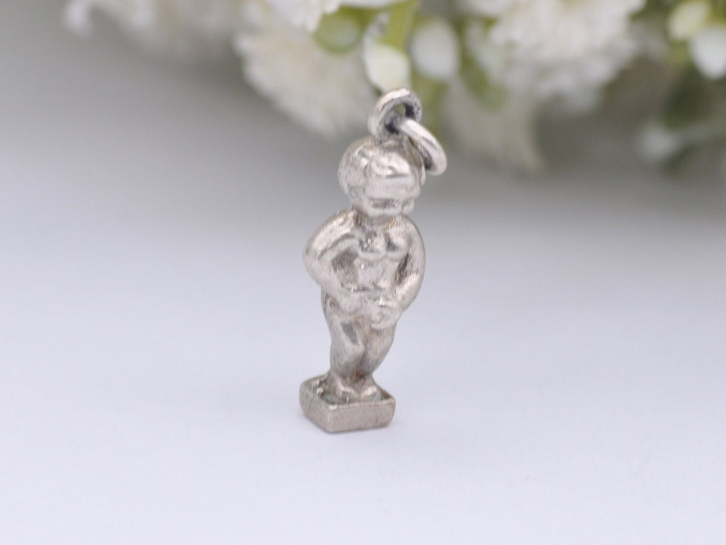 Vintage Scandinavian Silver Child Charm / Pendant - 835 Silver / Little Boy Charm / Fun / Cheeky / Charm Bracelet / Friendship Gift