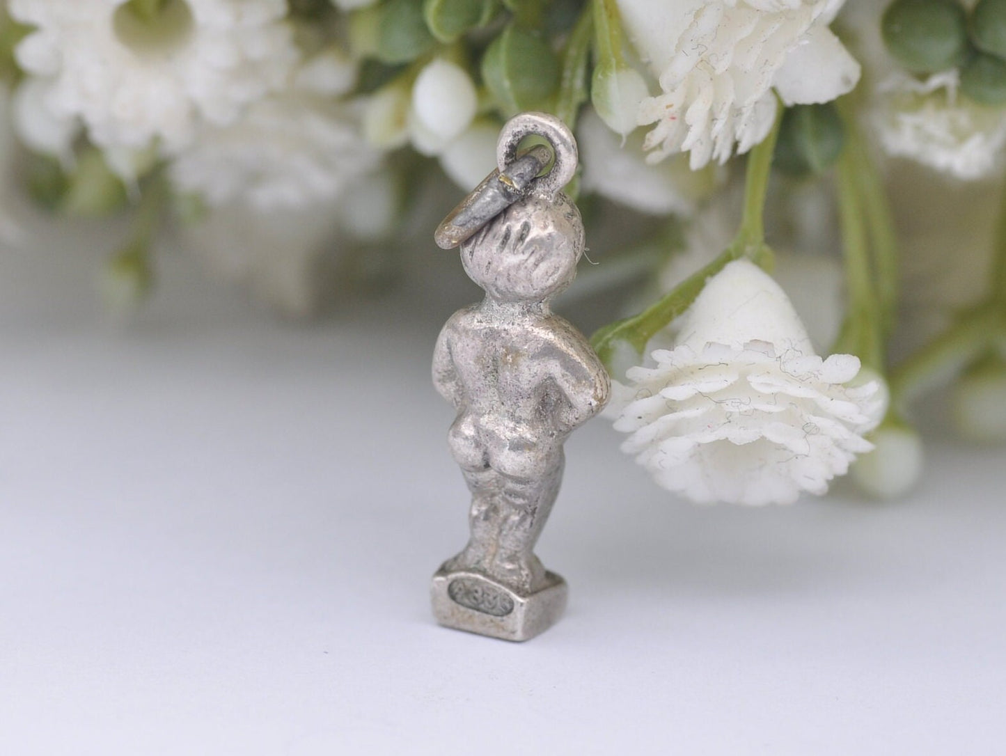 Vintage Scandinavian Silver Child Charm / Pendant - 835 Silver / Little Boy Charm / Fun / Cheeky / Charm Bracelet / Friendship Gift
