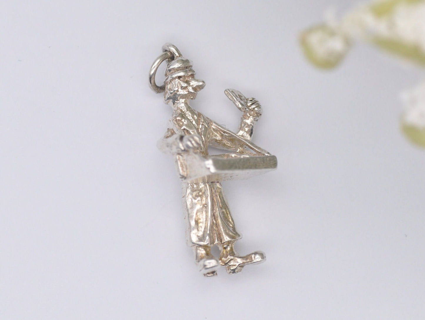 Vintage Sterling Silver Nuvo Cigarette Seller Charm / Pendant - Match / Man / Trader / Charm Bracelet