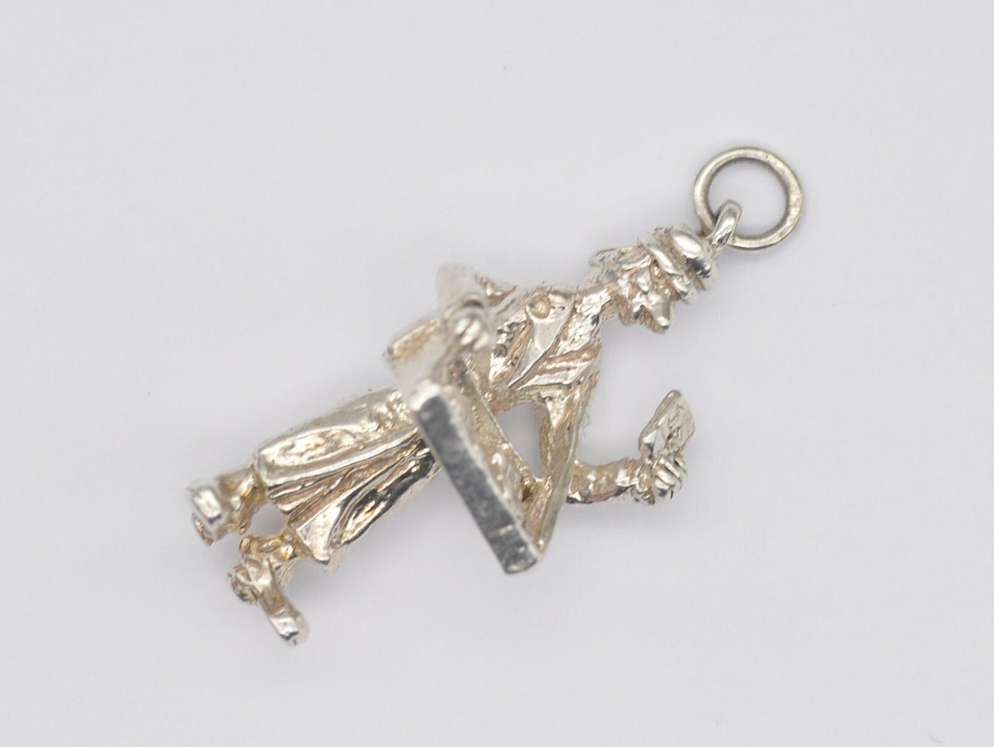Vintage Sterling Silver Nuvo Cigarette Seller Charm / Pendant - Match / Man / Trader / Charm Bracelet