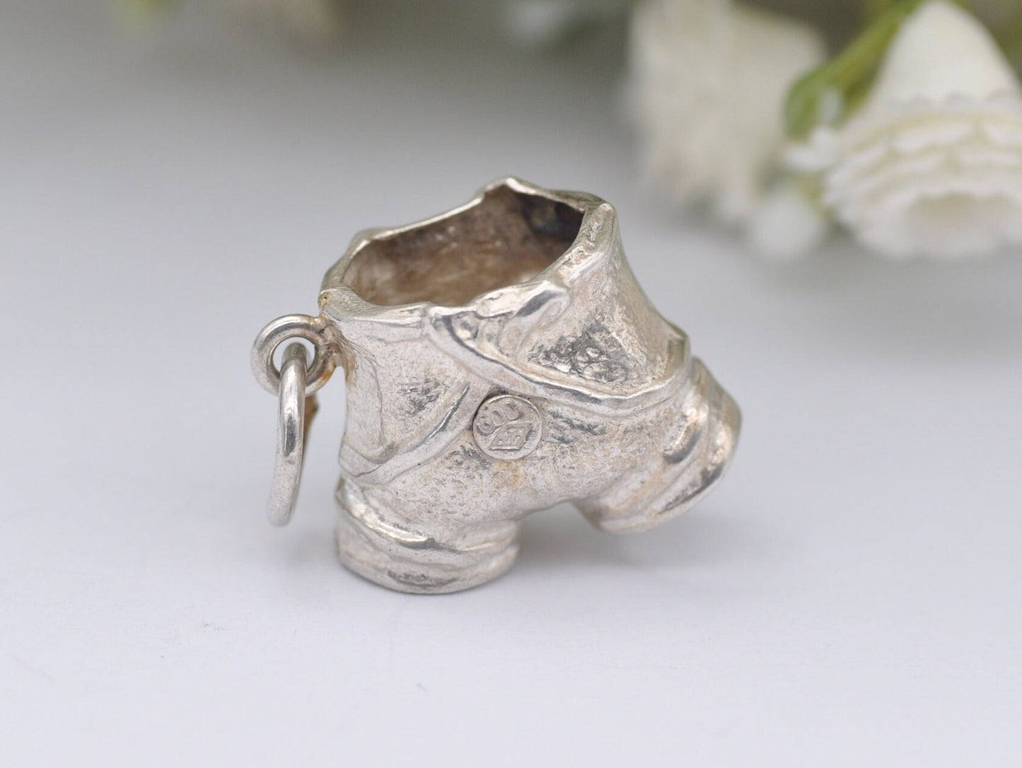 Vintage Silver Lederhosen Charm / Pendant - Shorts / German / Trousers / Germany / 800 / Charm Bracelet