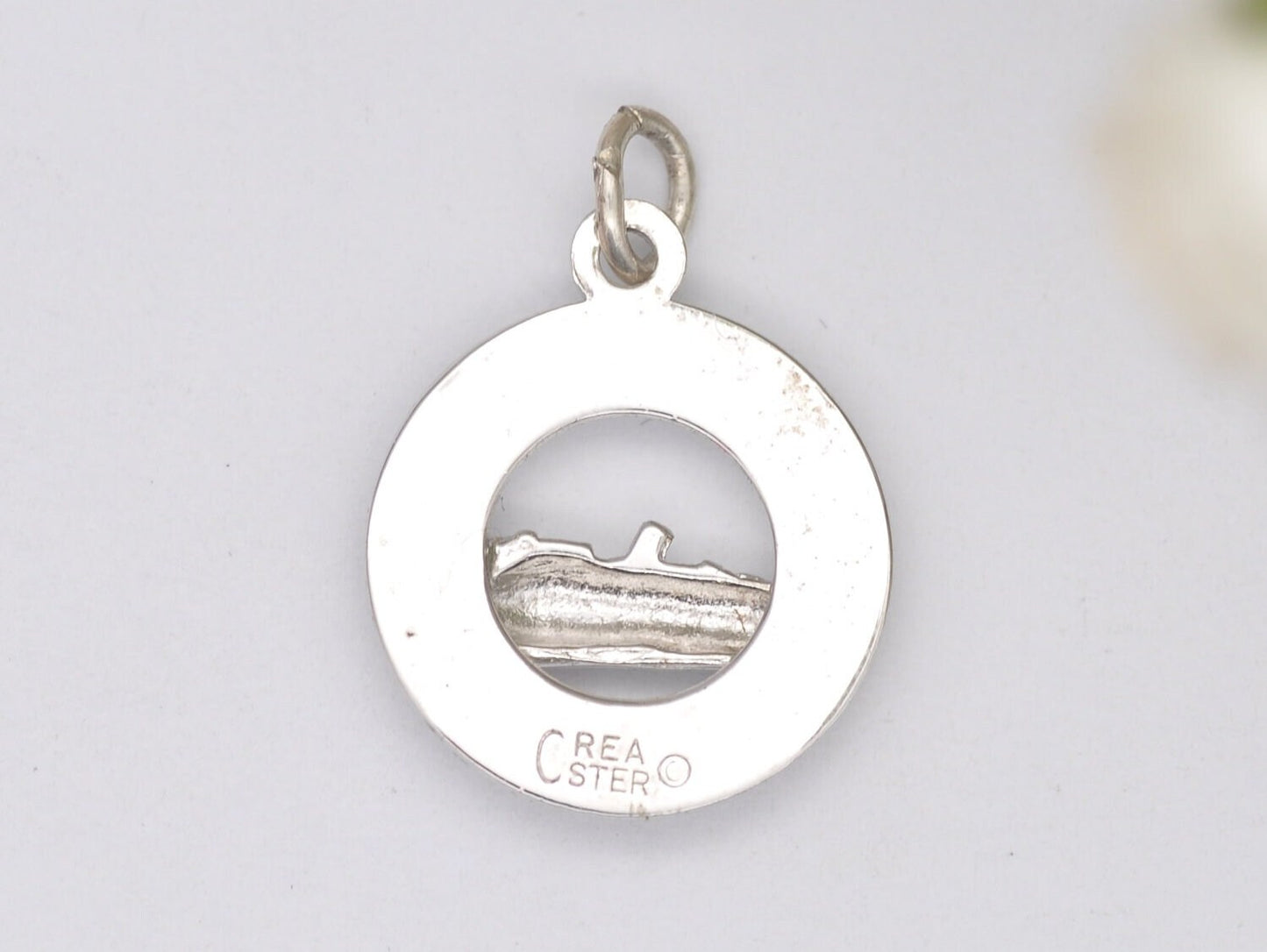 Vintage Sterling Silver Saint Thomas Charm / Pendant - St Thomas / Tourist / Caribbean / U.S. Virgin Islands / Charm Bracelet / Scrap Book