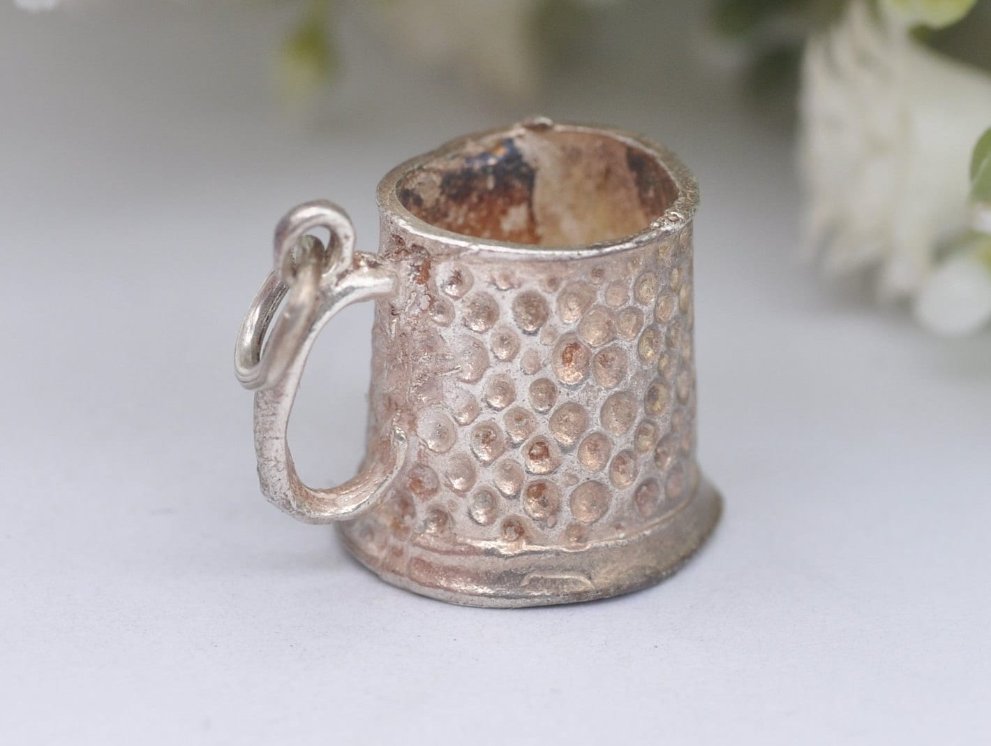 Vintage Sterling Silver Tankard Charm / Pendant - Drink / Beer / Cup / Drinking / Alcohol / Charm Bracelet