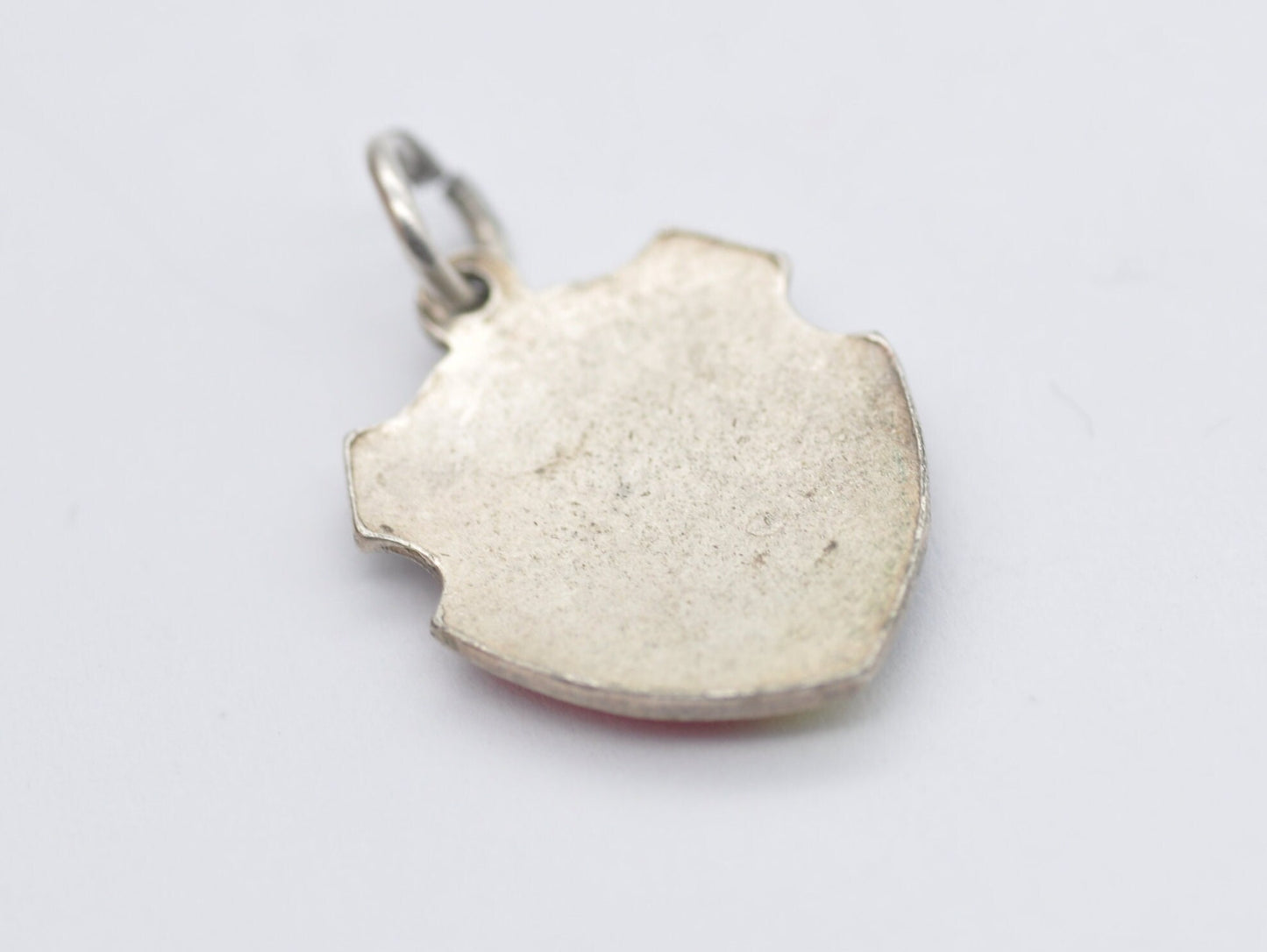 Vintage Silver Tone Belgie Enamel Souvenir Shield Charm / Pendant - Belgium / Europe / Tourist / Travel / Country / Scrap Book