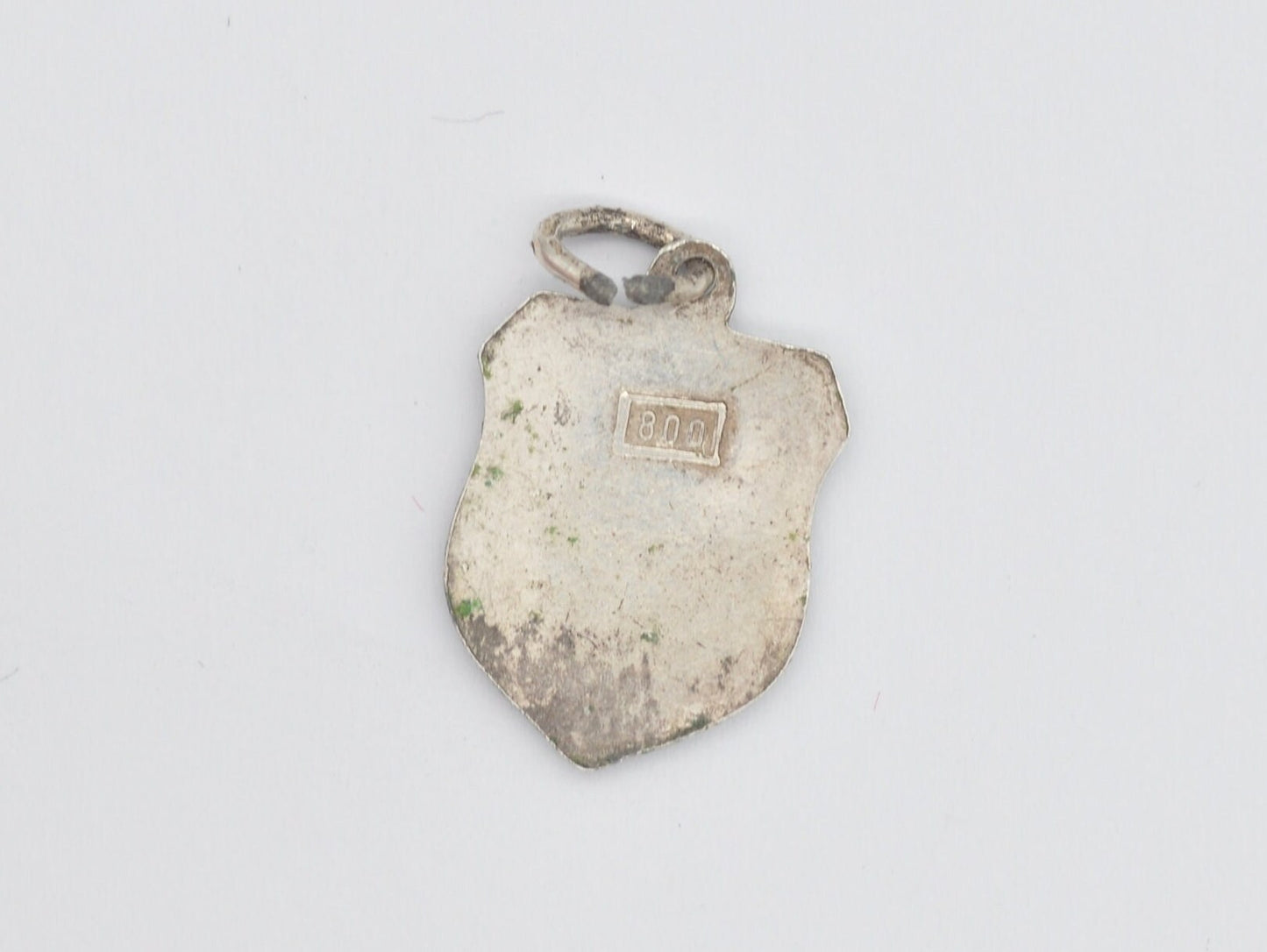 Vintage Silver Cala Millor Mallorca Enamel Souvenir Shield Charm / Pendant - Spain / Tourist / 800 / Scrap Book / Charm Bracelet