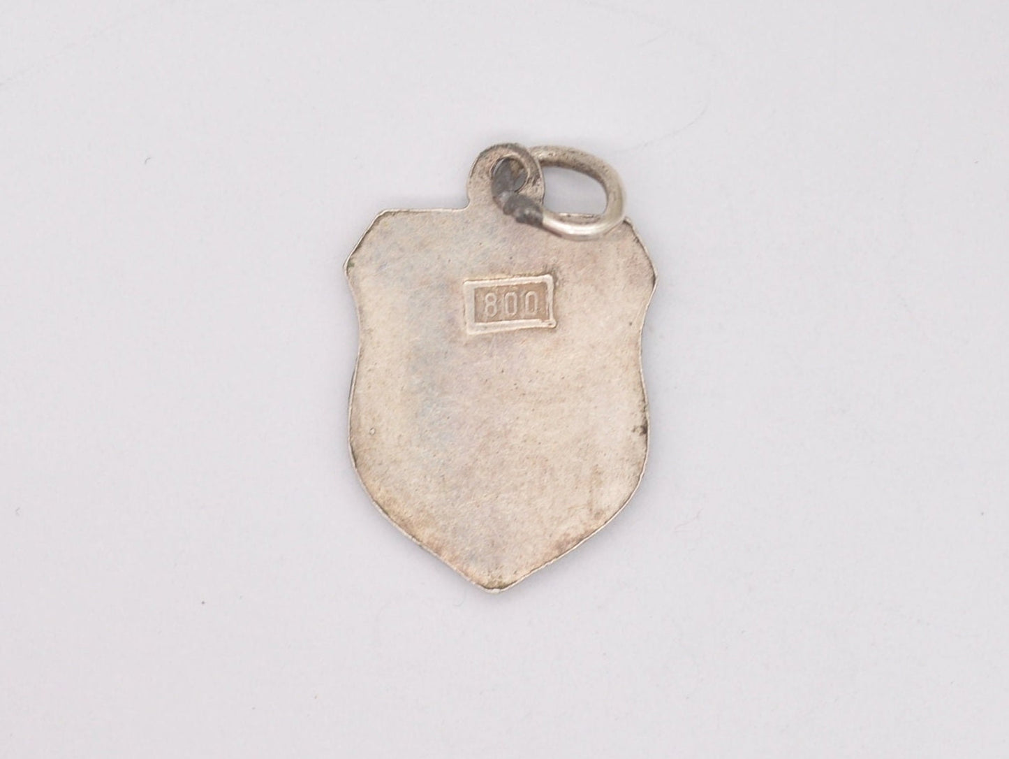 Vintage Silver Cuevas del Drach Mallorca Enamel Souvenir Shield Charm / Pendant - Spain / Tourist / 800 / Scrap Book / Charm Bracelet