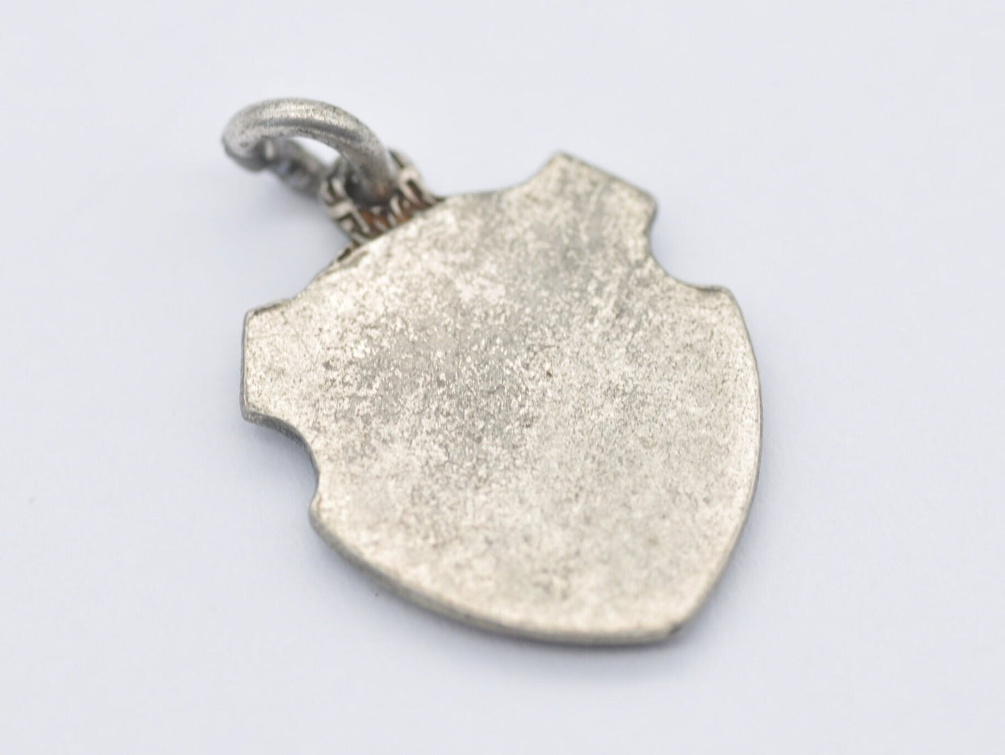 Vintage Silver Tone Mardasson Enamel Souvenir Shield Charm / Pendant - Belgium / Europe / WW2 / Tourist / Scrap Book