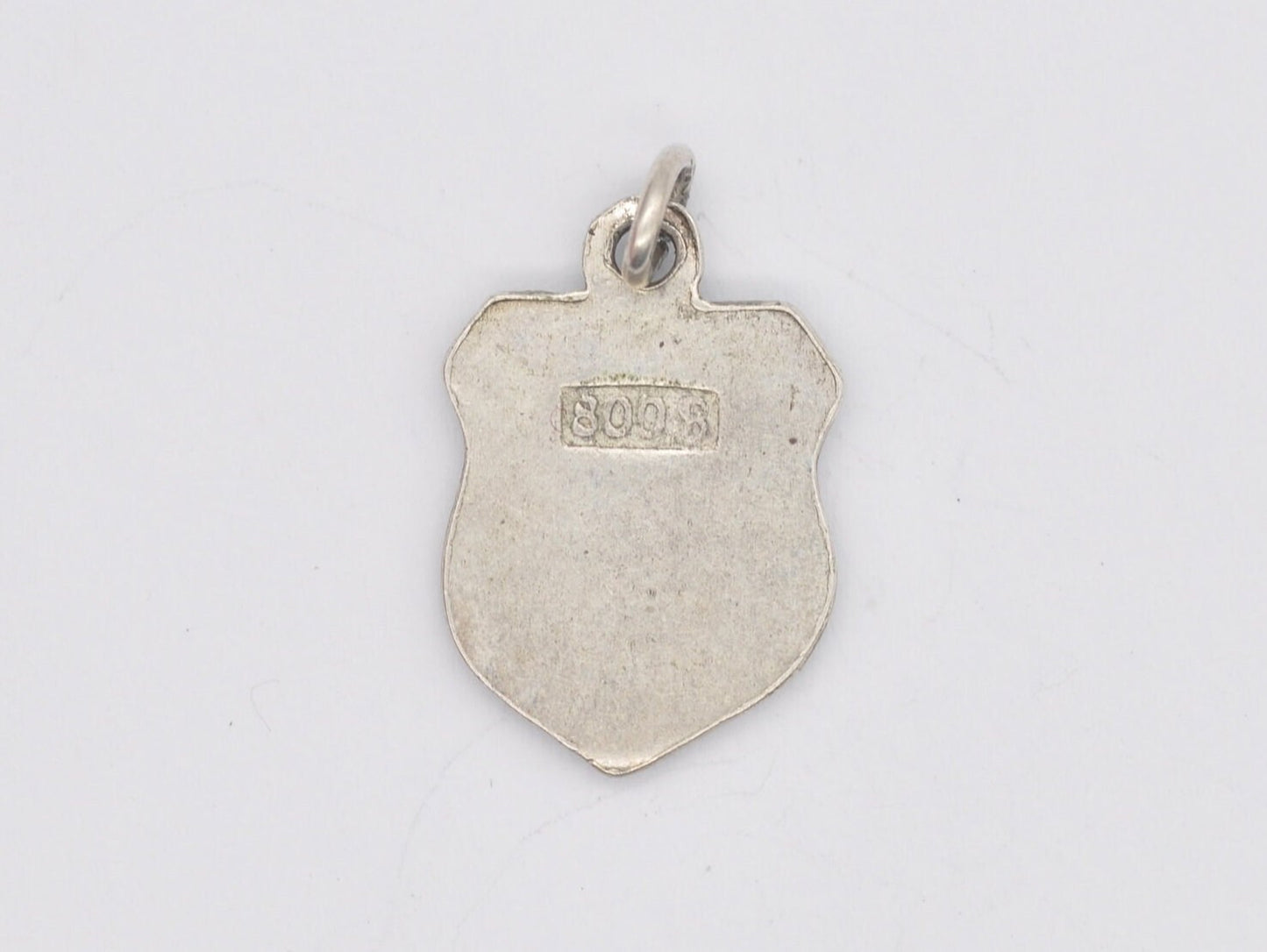 Vintage Silver Montreux Enamel Souvenir Shield Charm / Pendant - Switzerland / Swiss / Tourist / 800 / Charm Bracelet / Scrap Book