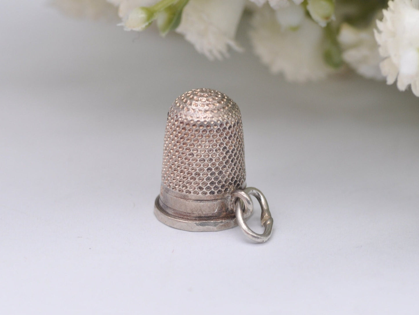Antique Sterling Silver Charles Horner Thimble Charm / Pendant - 1900 | Sewing | Needlework | Craft | Hallmark | Chester | Victorian
