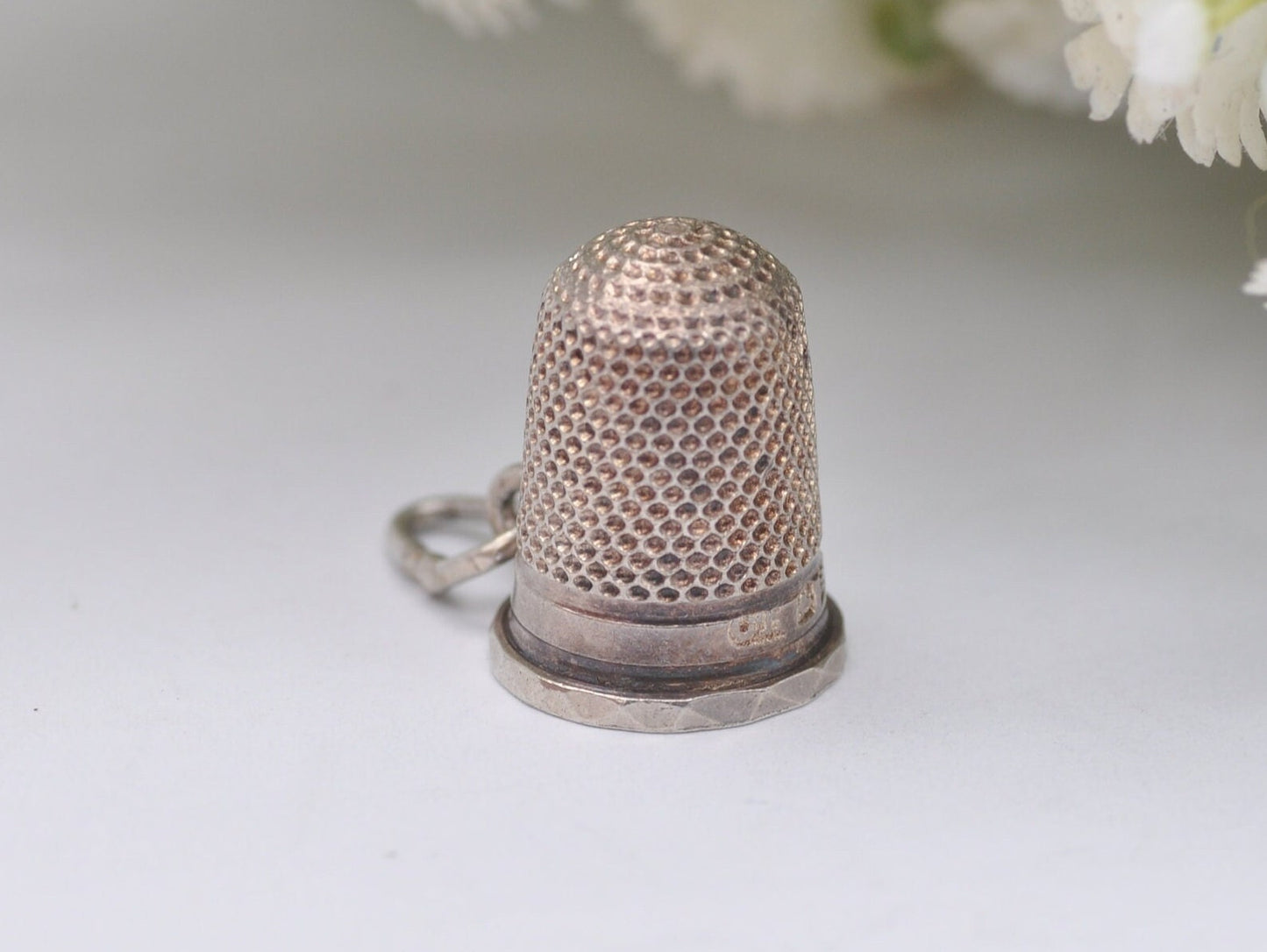 Antique Sterling Silver Charles Horner Thimble Charm / Pendant - 1900 | Sewing | Needlework | Craft | Hallmark | Chester | Victorian