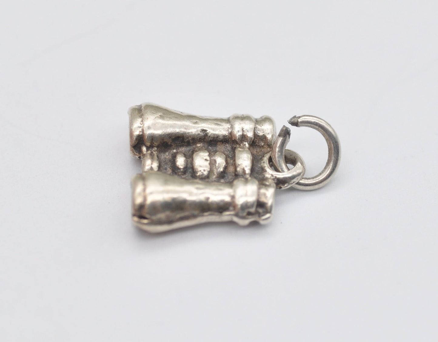 Vintage Sterling Silver Binoculars Charm / Pendant - Bird Watching / Nature Lover / Military / Interesting / Charm Bracelet