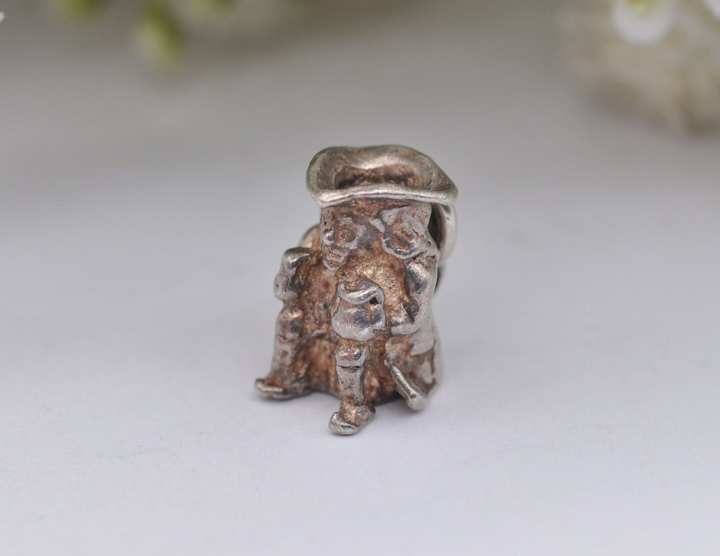 Vintage Sterling Silver Toby Jug Charm / Pendant - Mug / Drinking / Detailed / Fun / Charm Bracelet
