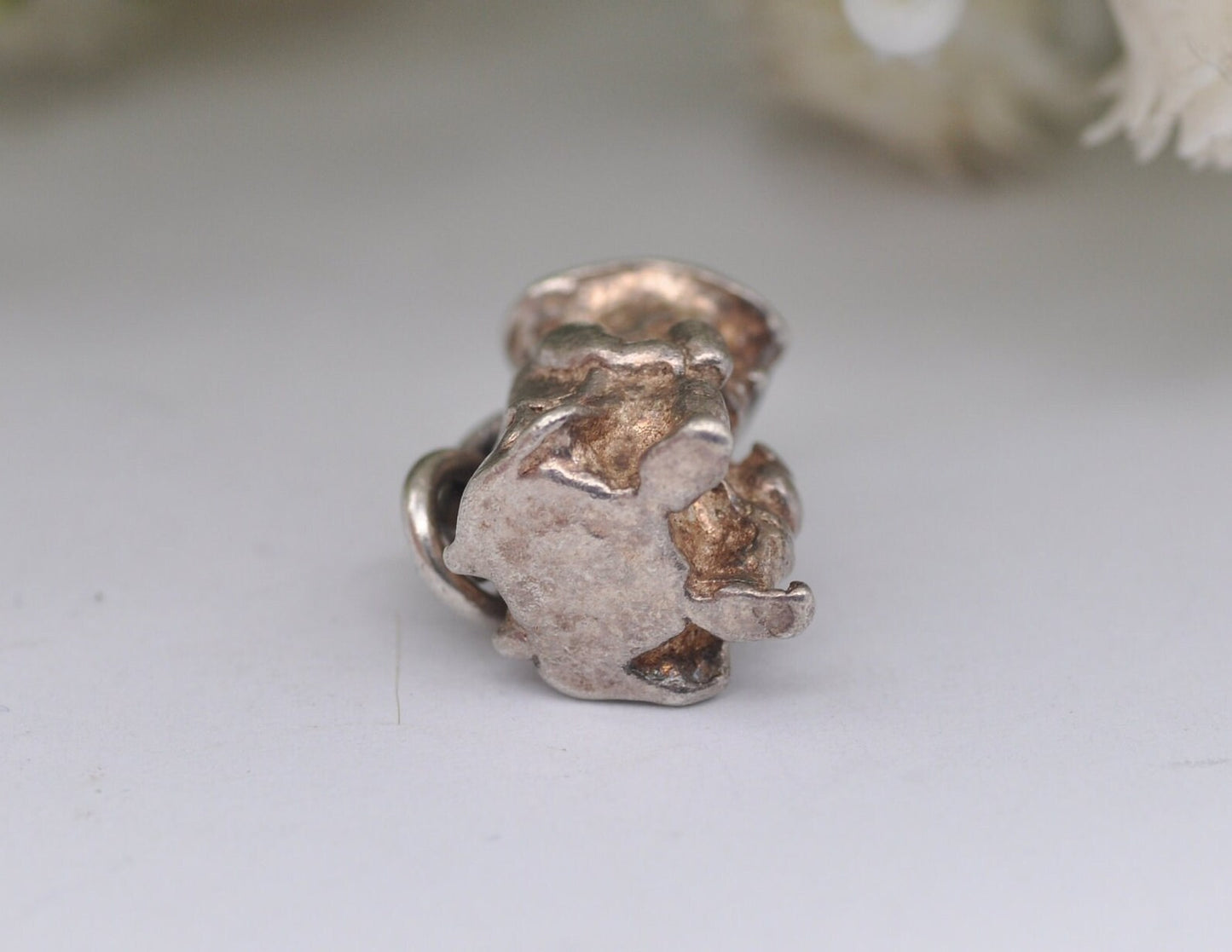 Vintage Sterling Silver Toby Jug Charm / Pendant - Mug / Drinking / Detailed / Fun / Charm Bracelet