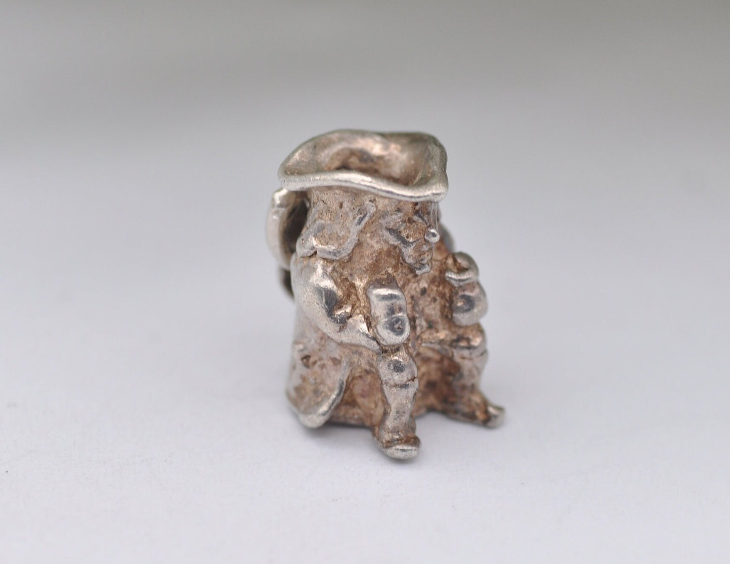 Vintage Sterling Silver Toby Jug Charm / Pendant - Mug / Drinking / Detailed / Fun / Charm Bracelet