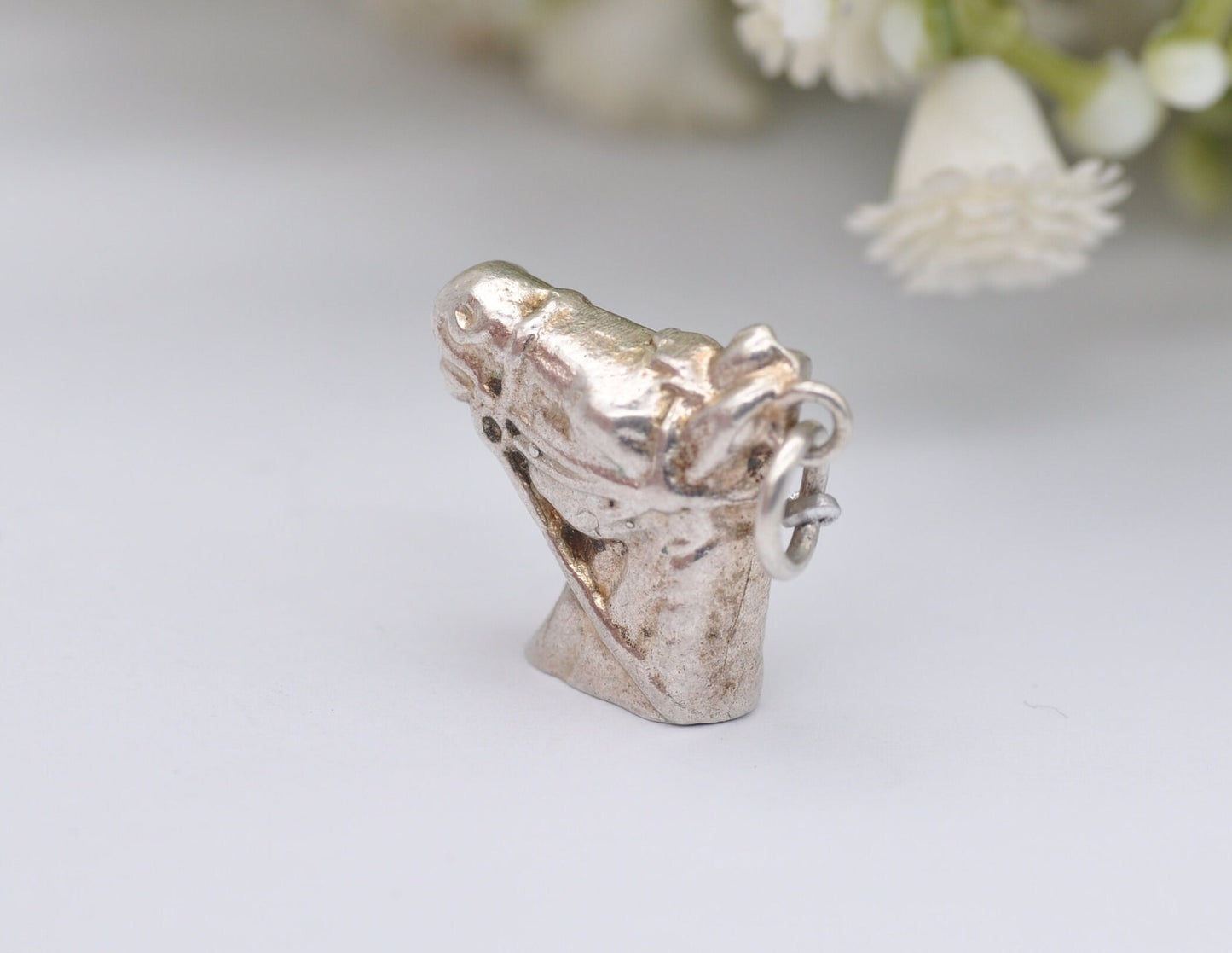 Vintage Sterling Silver Horse Charm / Pendant - Head / Riding / Animal / Nature / Charm Bracelet