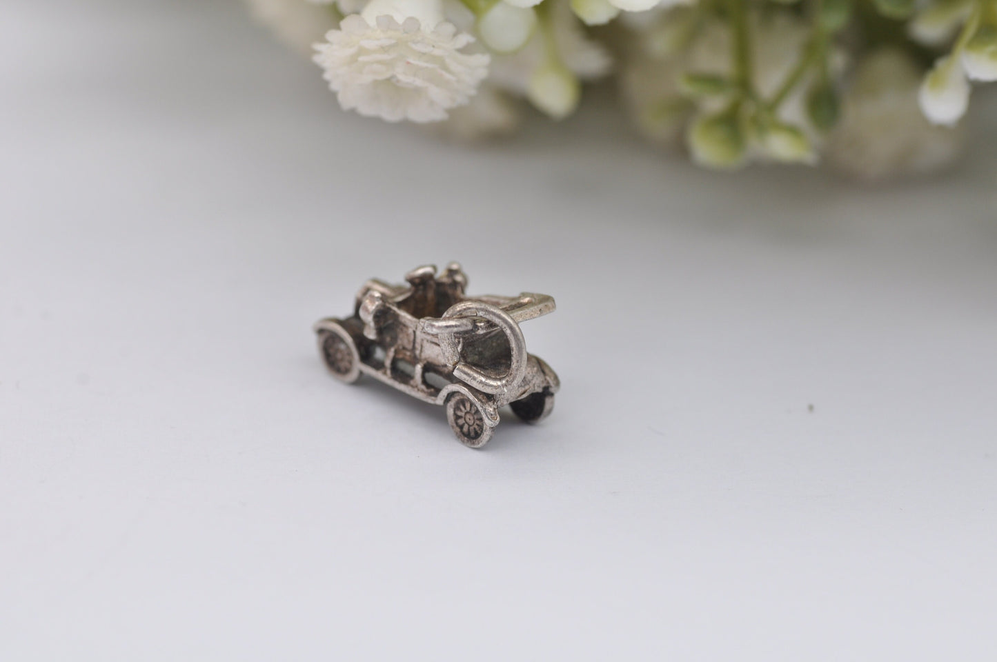 Vintage Sterling Silver Nuvo Classic Car Charm / Pendant