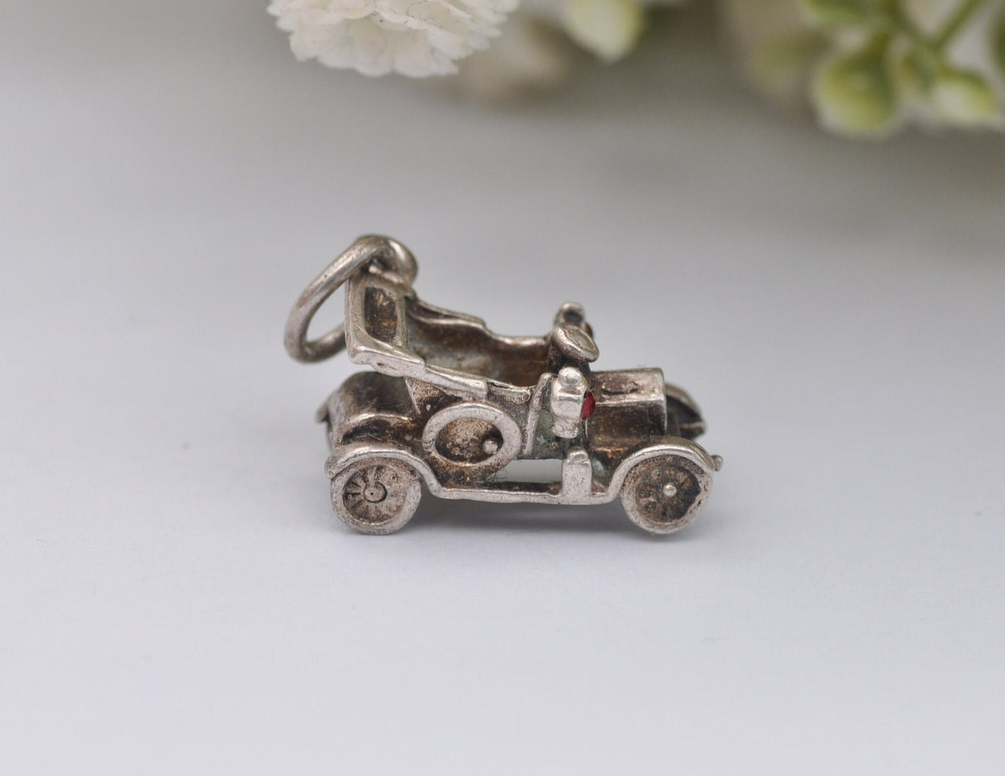 Vintage Sterling Silver Nuvo Classic Car Charm / Pendant