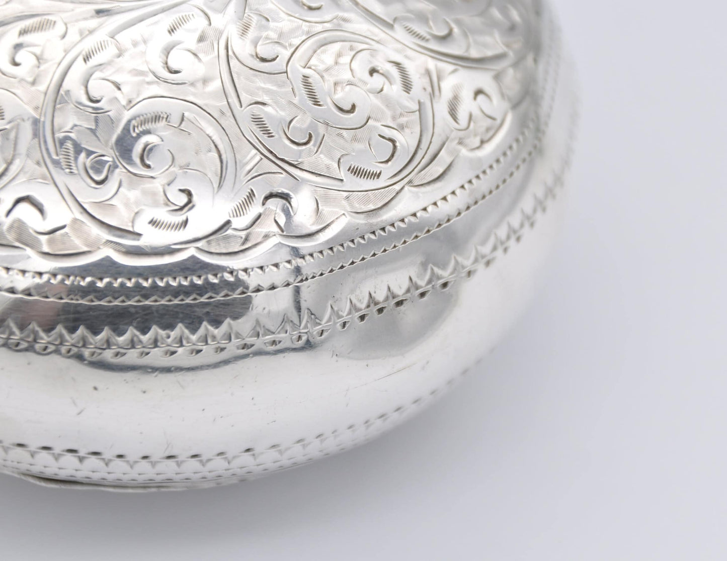 Antique Victorian Sterling Silver Trinket Box