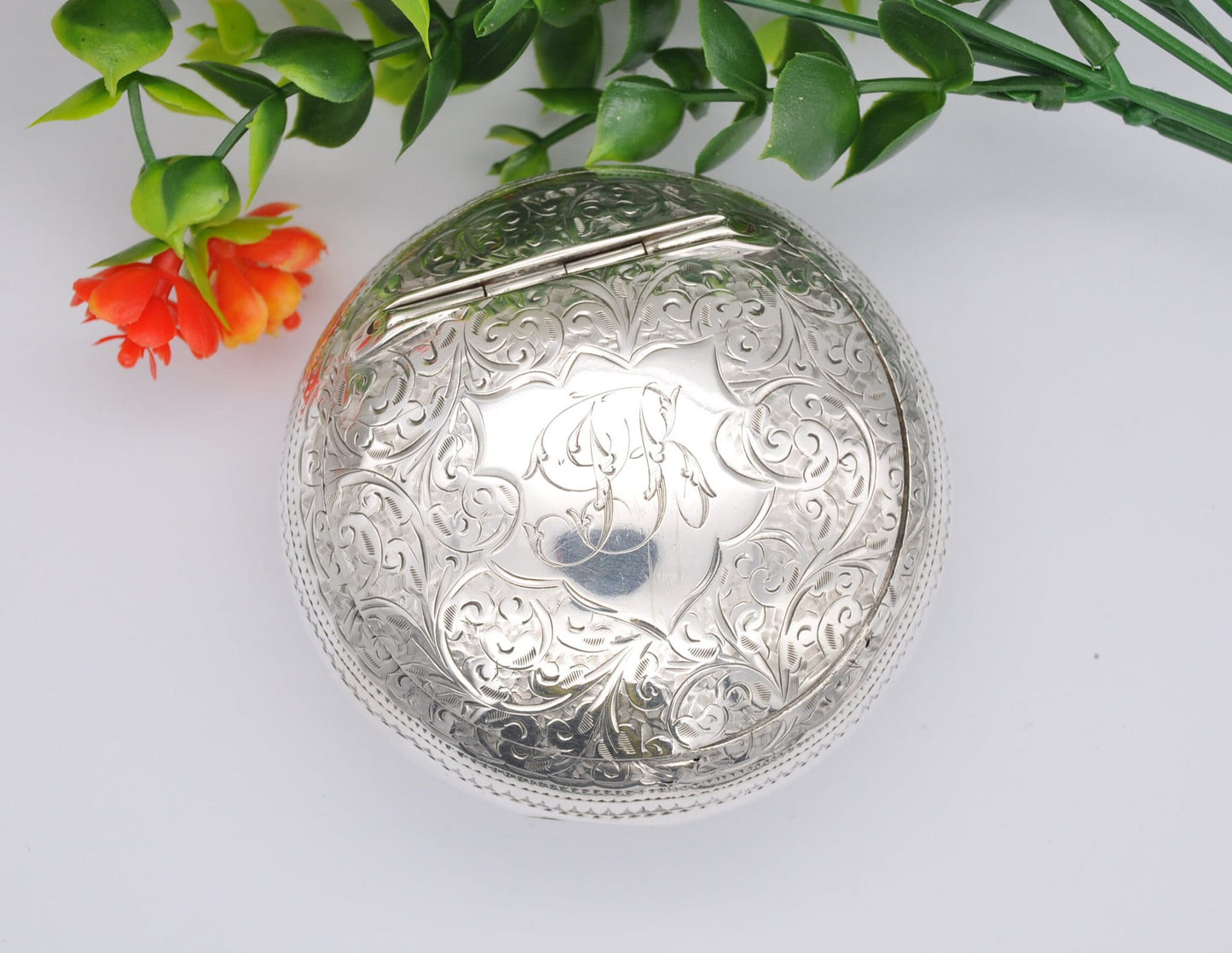 Antique Victorian Sterling Silver Trinket Box