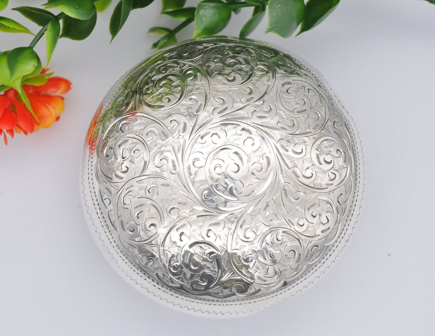Antique Victorian Sterling Silver Trinket Box