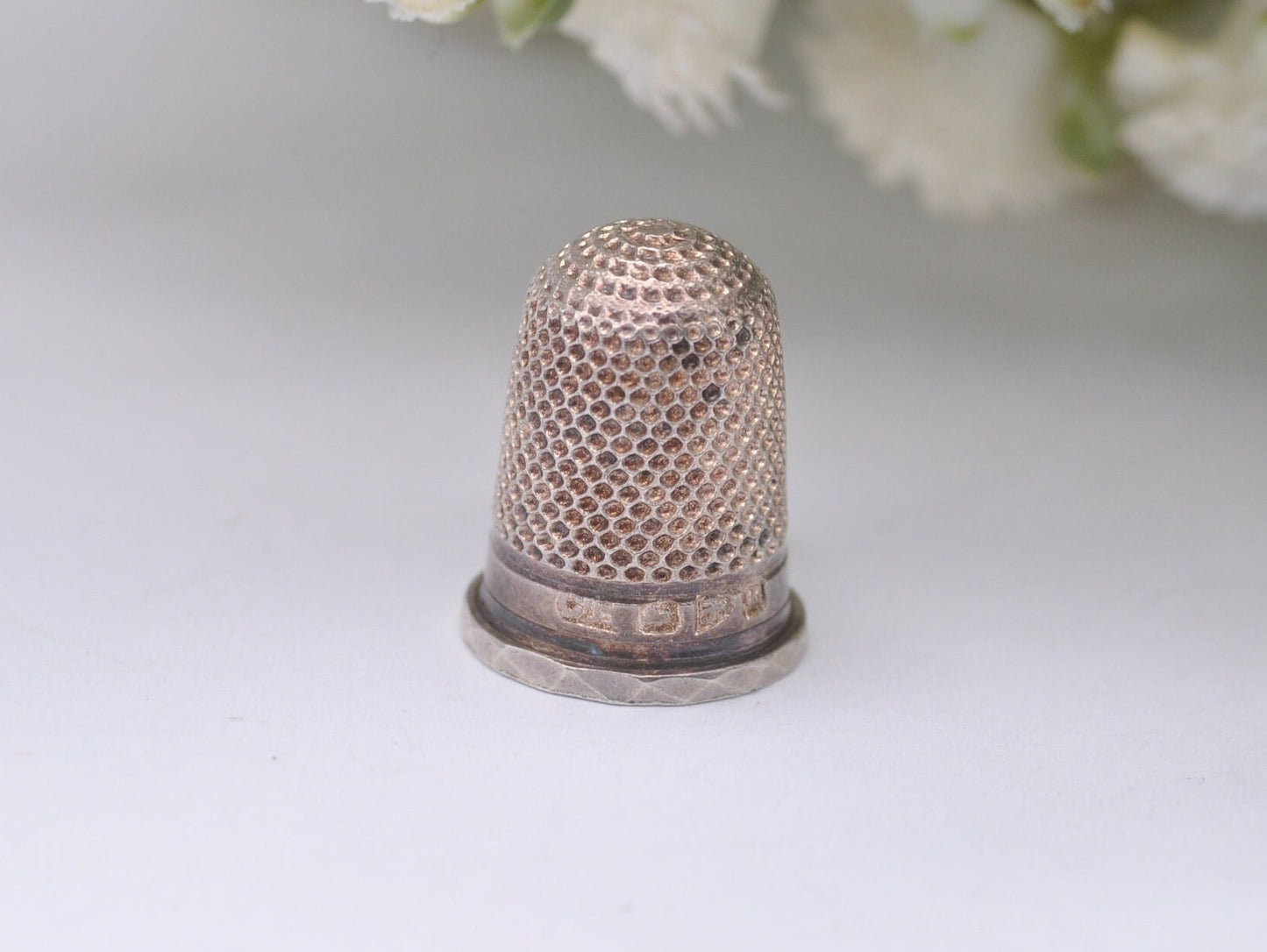Antique Sterling Silver Charles Horner Thimble Charm / Pendant - 1900 | Sewing | Needlework | Craft | Hallmark | Chester | Victorian