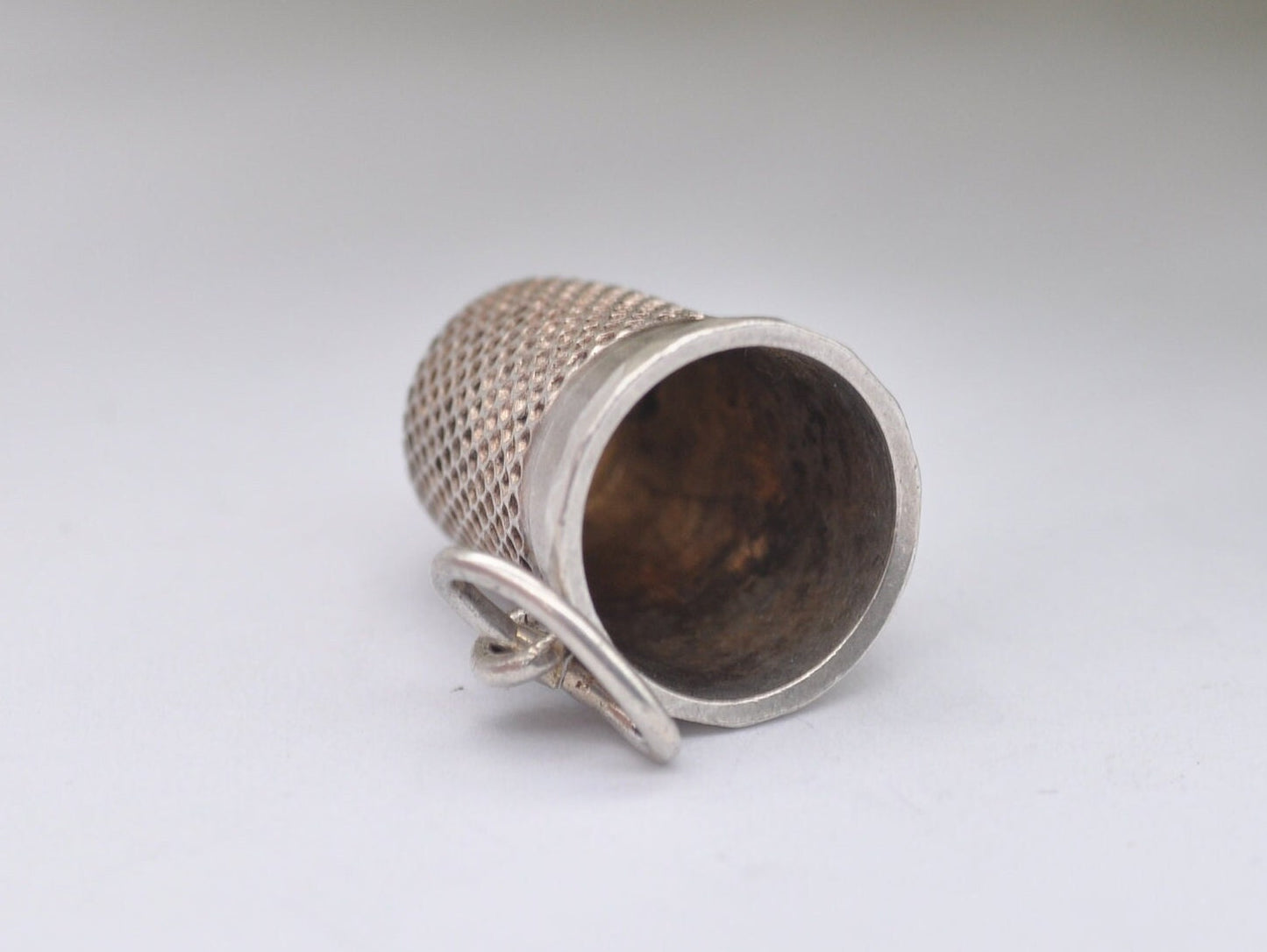 Antique Sterling Silver Charles Horner Thimble Charm / Pendant - 1900 | Sewing | Needlework | Craft | Hallmark | Chester | Victorian