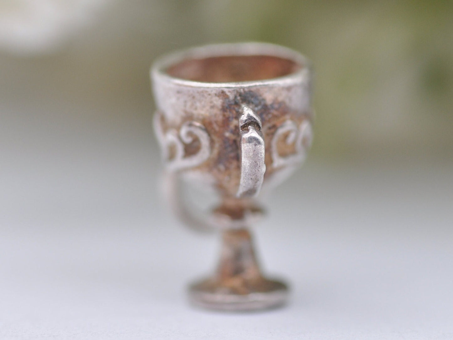 Vintage Sterling Silver Trophy Charm / Pendant - Award / Medal / Sport / Detailed / Charm Bracelet