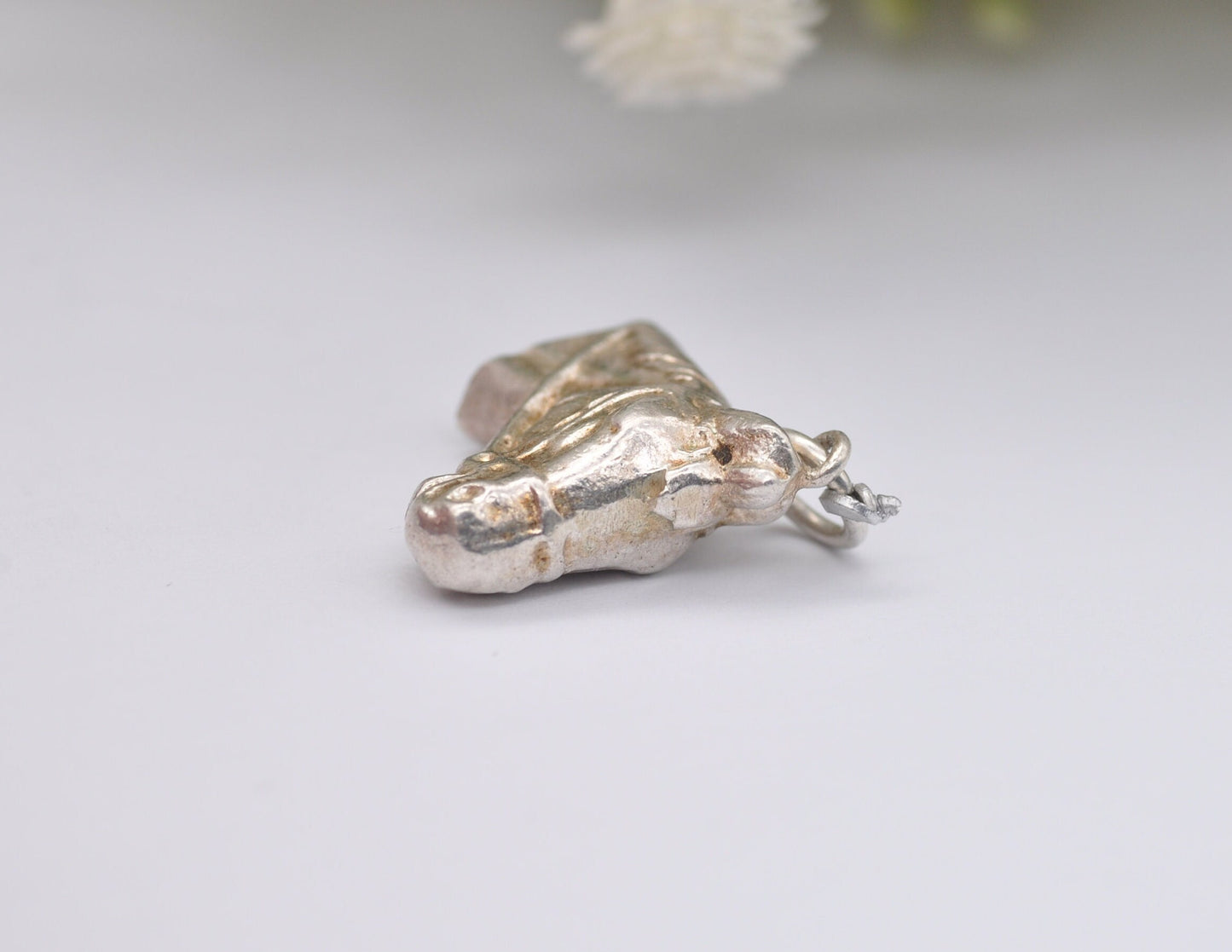 Vintage Sterling Silver Horse Charm / Pendant - Head / Riding / Animal / Nature / Charm Bracelet