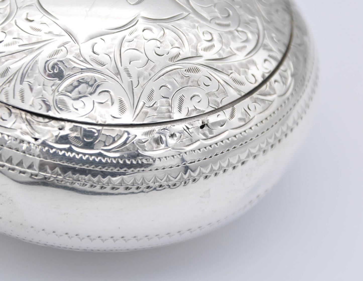Antique Victorian Sterling Silver Trinket Box