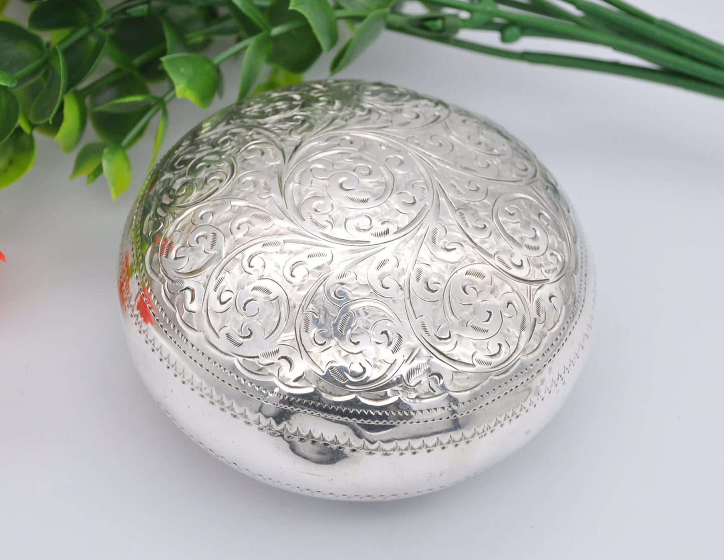Antique Victorian Sterling Silver Trinket Box