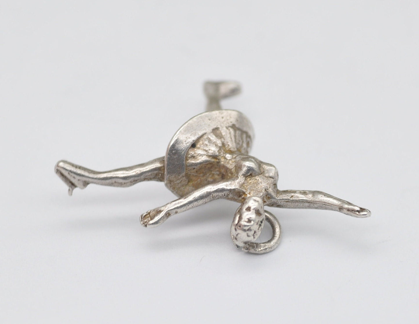 Vintage Sterling Silver Figure Skating Charm / Pendant - Skating / Skater / Charm Bracelet