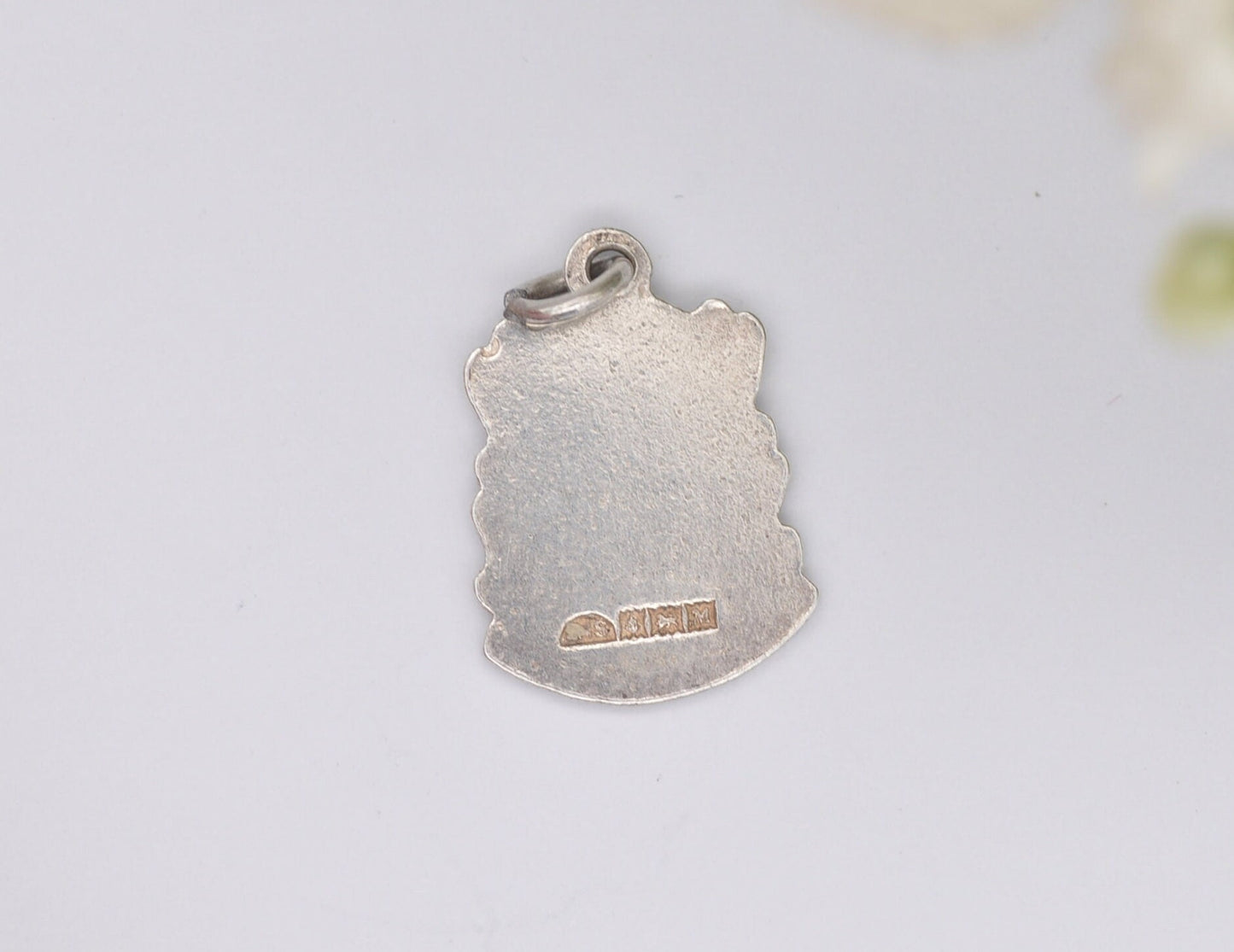 Vintage Sterling Silver Blackpool Enamel Souvenir Shield Charm / Pendant - England / Lancashire / Tourist / 925 / Charm Bracelet