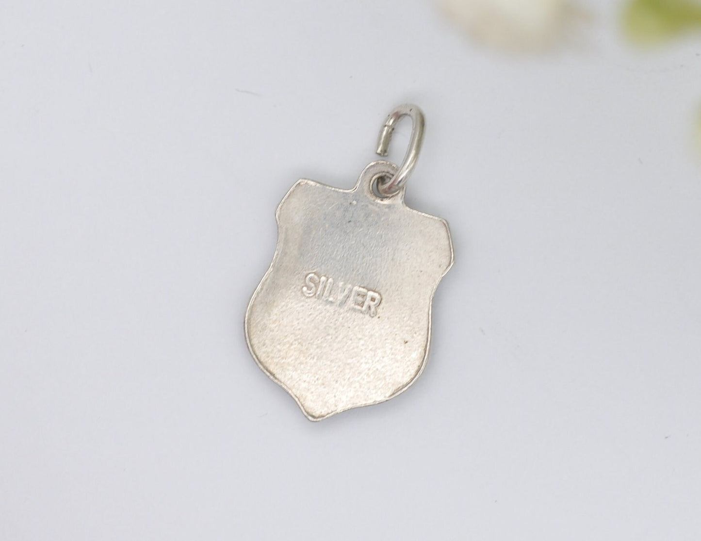 Vintage Sterling Silver Brixham Enamel Souvenir Shield Charm / Pendant - England / Devon / Tourist / 925 / Charm Bracelet / Scrap Book