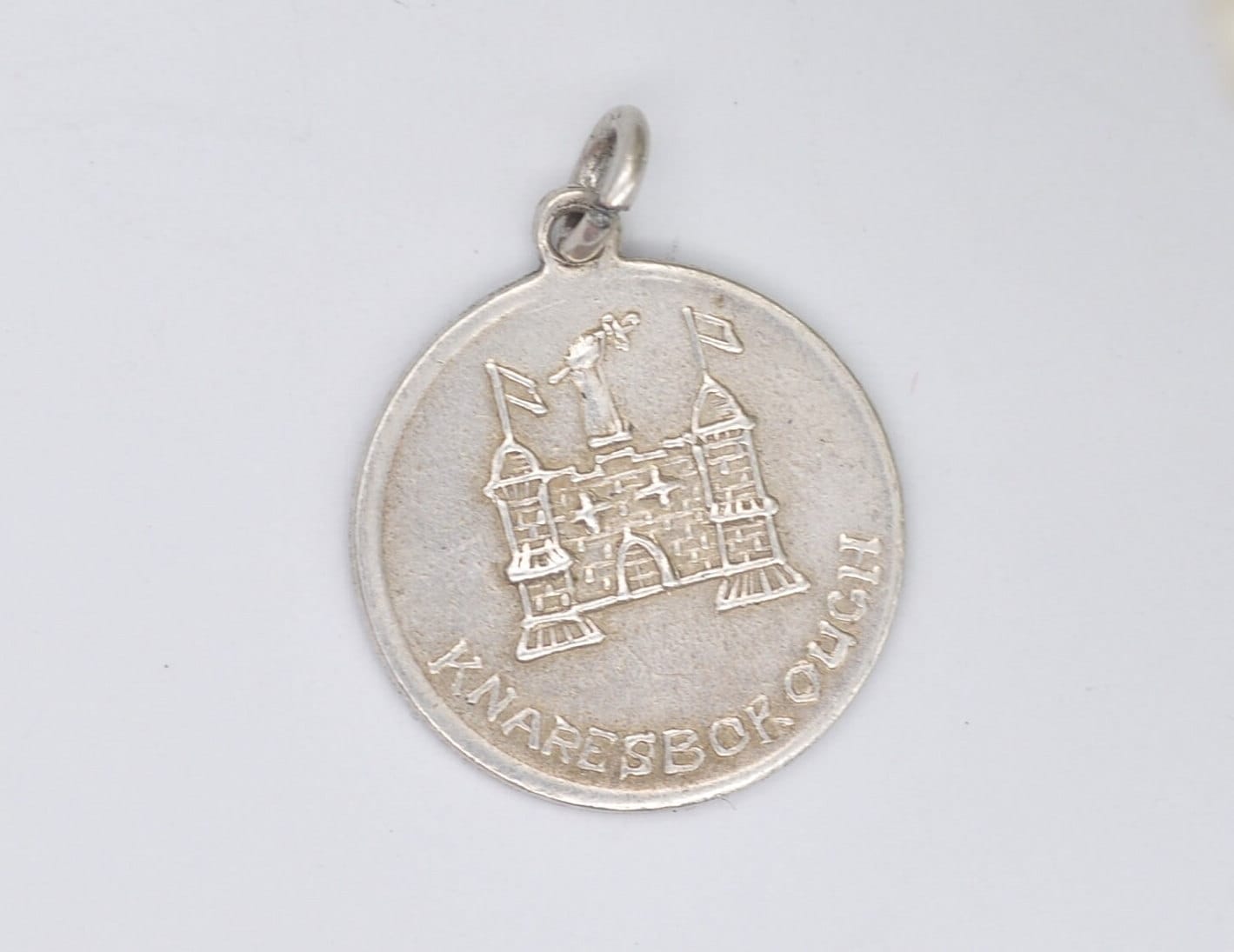 Vintage Sterling Silver Knaresborough Souvenir Charm / Pendant - Castle / England / Tourist / Yorkshire / Charm Bracelet / Scrap Book