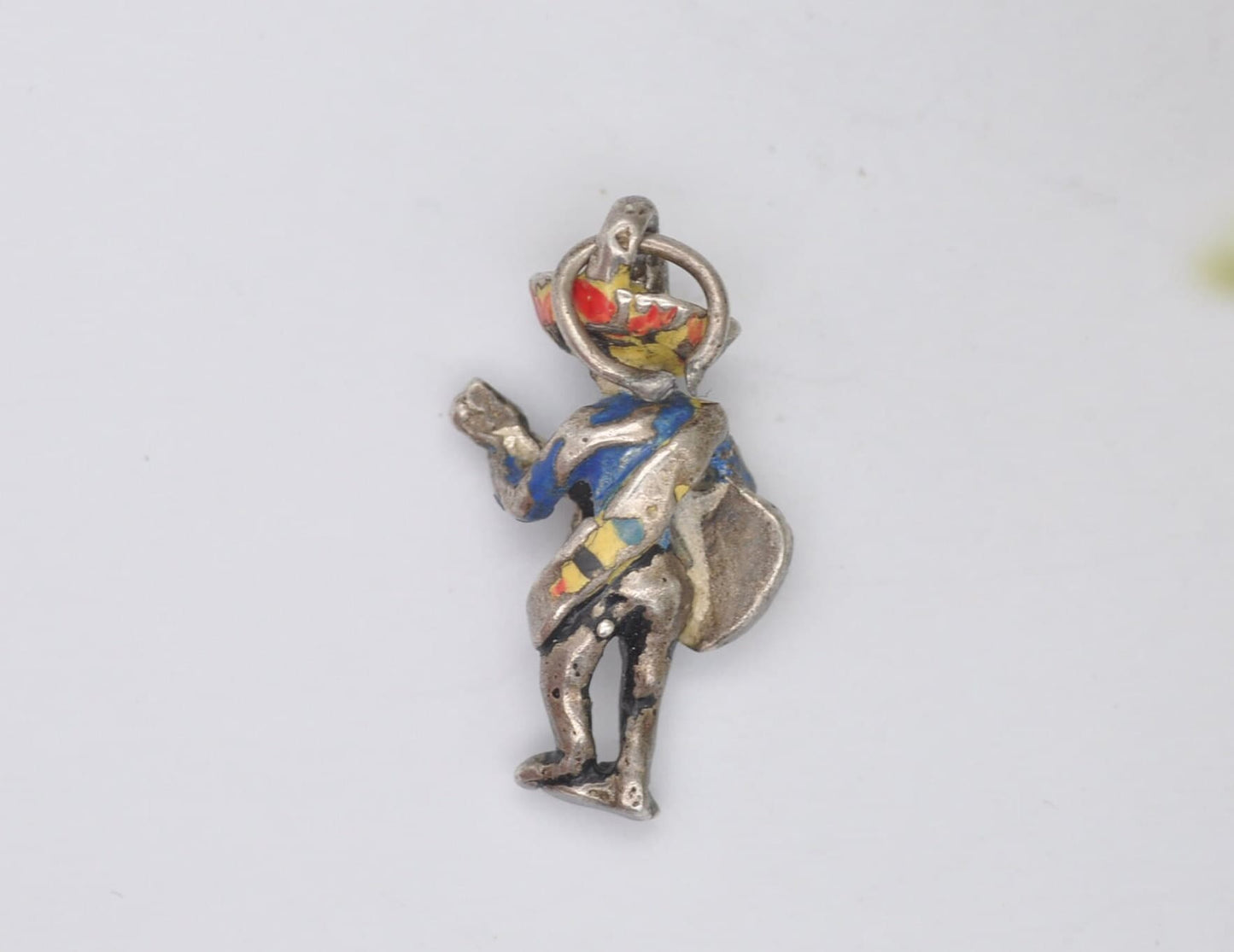 Vintage Sterling Silver Mariachi Charm / Pendant - Mexican Guitarist / Guitar / Instrument / Strings / Music / Charm Bracelet / Enamel