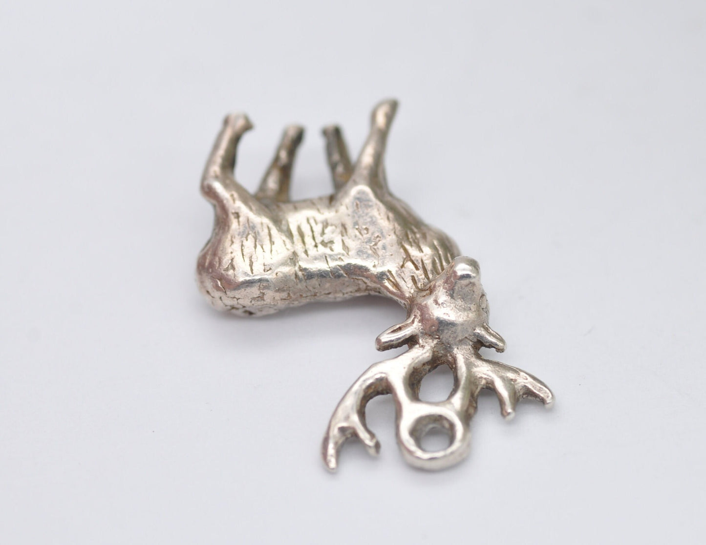 Vintage Sterling Silver Stag Charm / Pendant - Deer / Scottish / Antlers / Woodland / Animal / Charm Bracelet