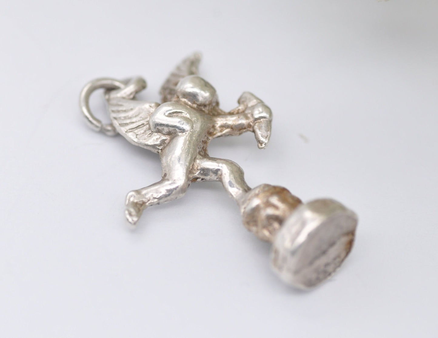 Vintage Sterling Silver Cupid Charm / Pendant - Arrow / Pixie / Fairy / Faerie / Mythological / Charm Bracelet