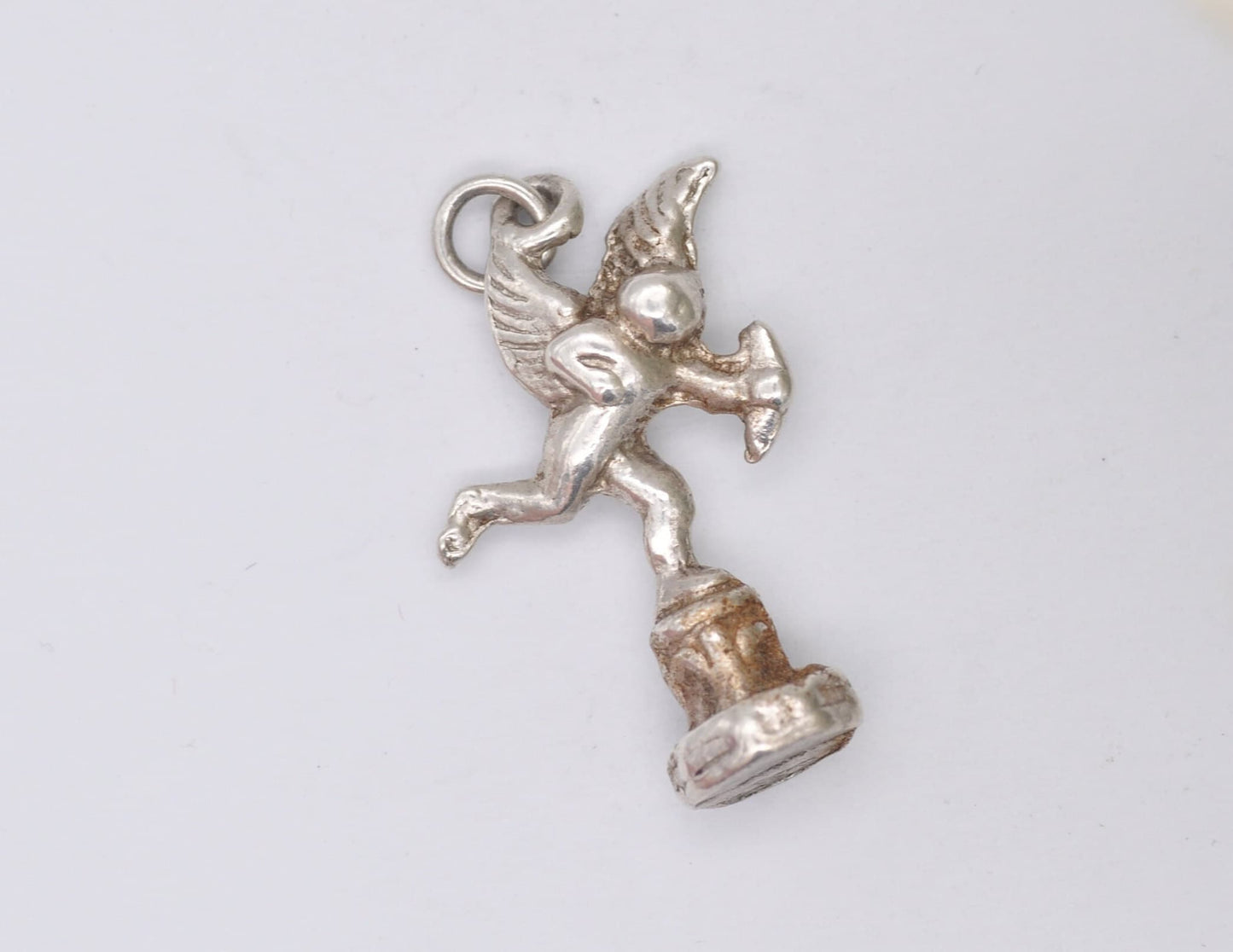 Vintage Sterling Silver Cupid Charm / Pendant - Arrow / Pixie / Fairy / Faerie / Mythological / Charm Bracelet