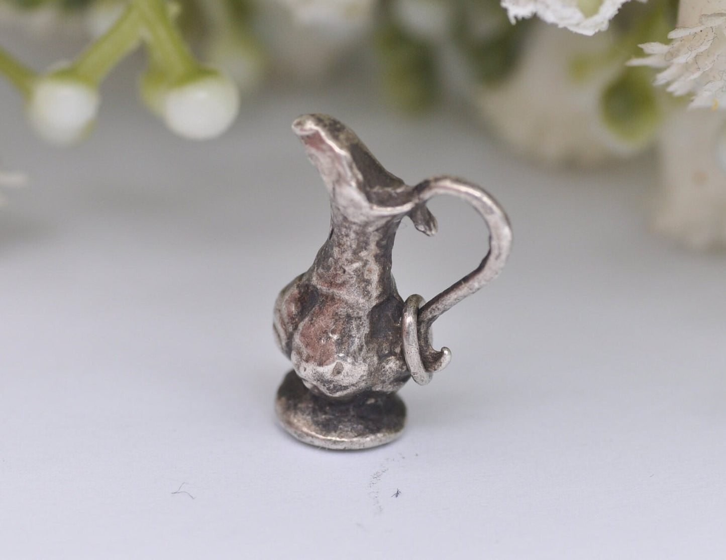 Vintage Sterling Silver Jug Charm / Pendant - Wine / Drinking / Alcohol / Detailed / Charm Bracelet