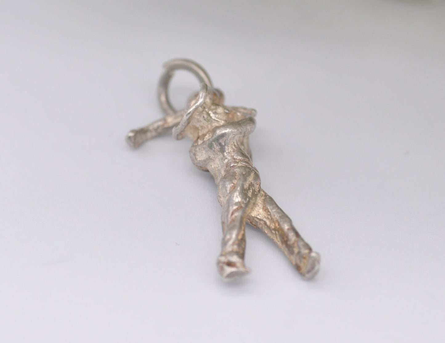 Vintage Sterling Silver Golfer Charm / Pendant - Golf / Person / Sport / Detailed / Charm Bracelet