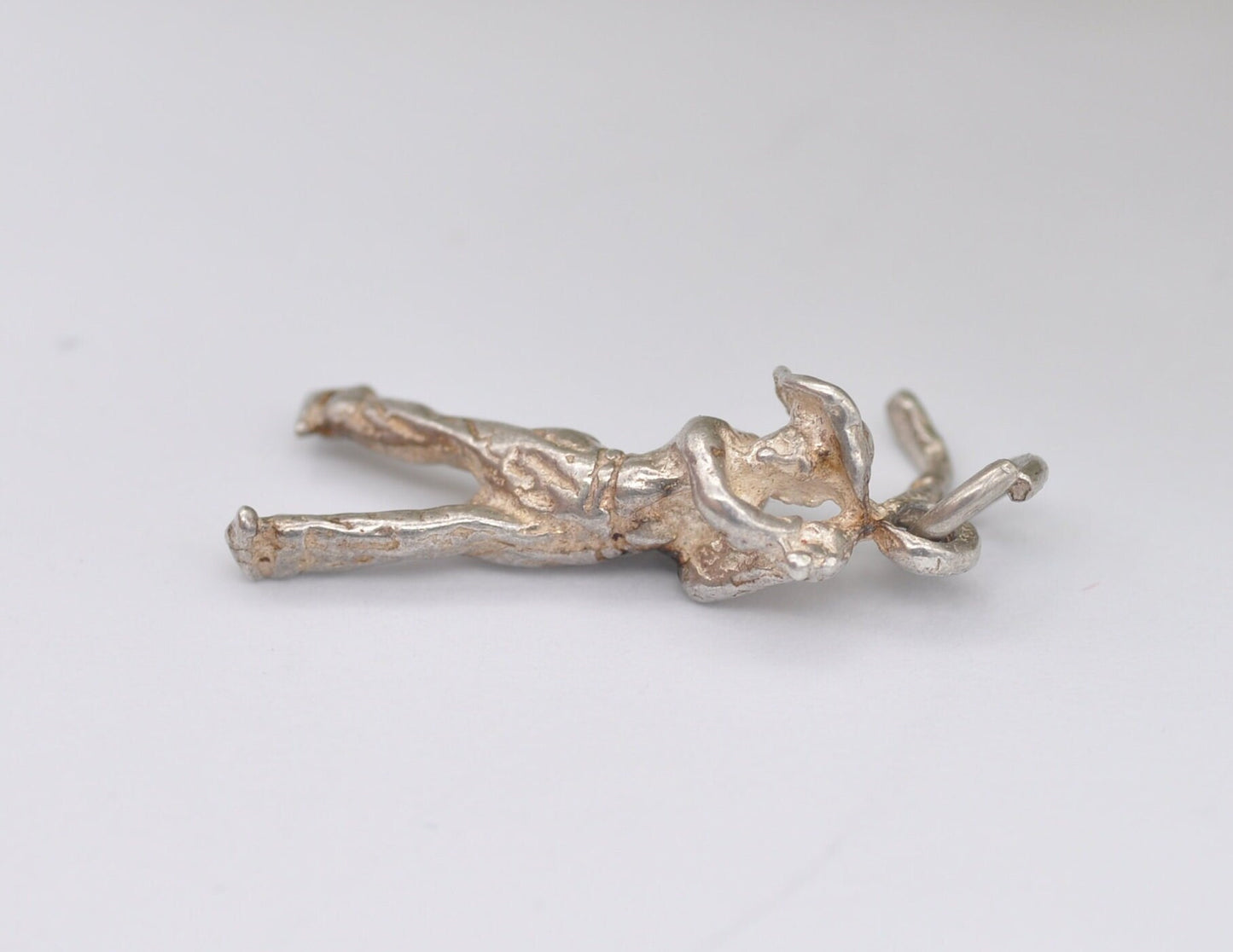 Vintage Sterling Silver Golfer Charm / Pendant - Golf / Person / Sport / Detailed / Charm Bracelet