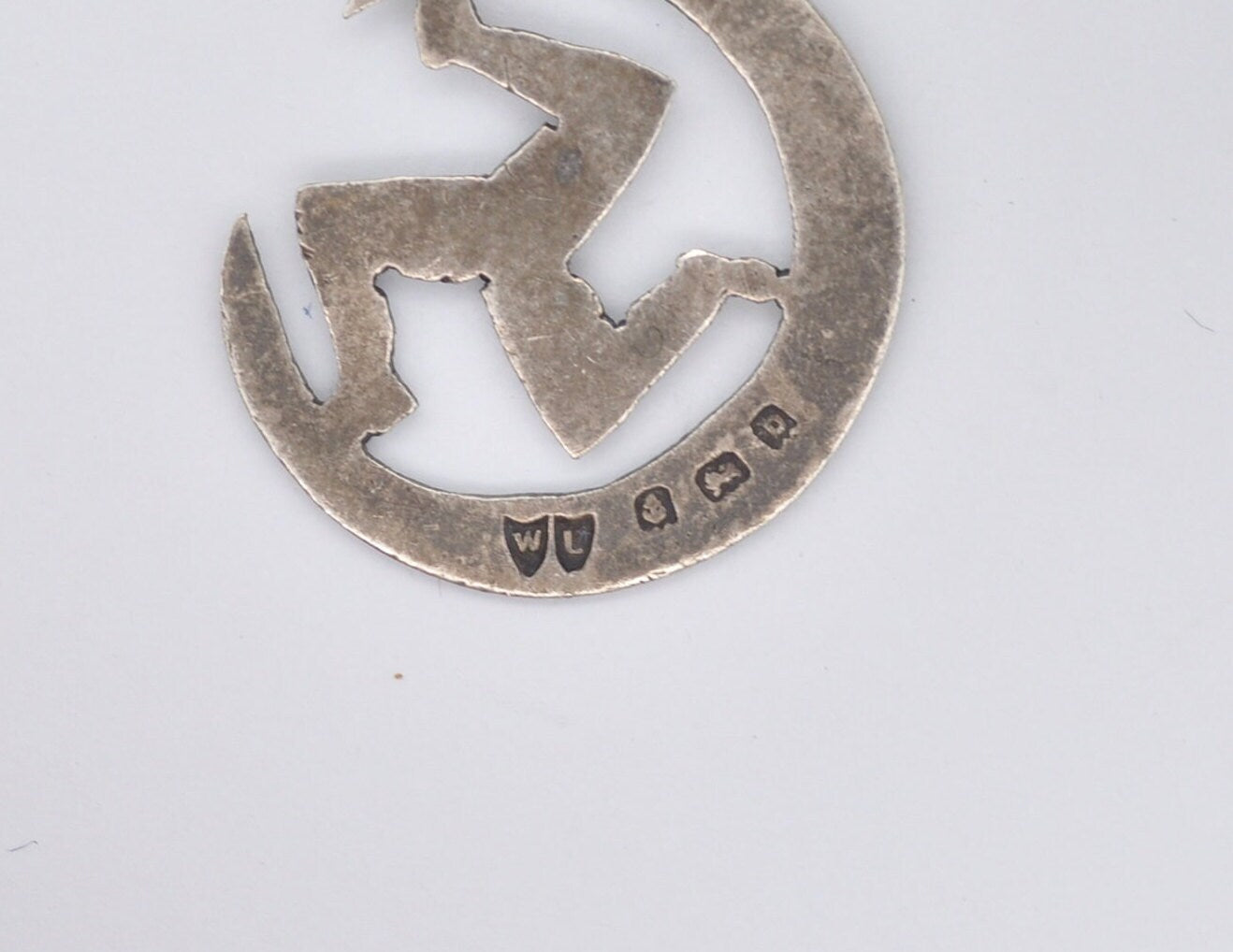 Antique Sterling Silver Isle of Man Souvenir Charm / Pendant - 1901 / England / Tourist / 925 / Charm Bracelet