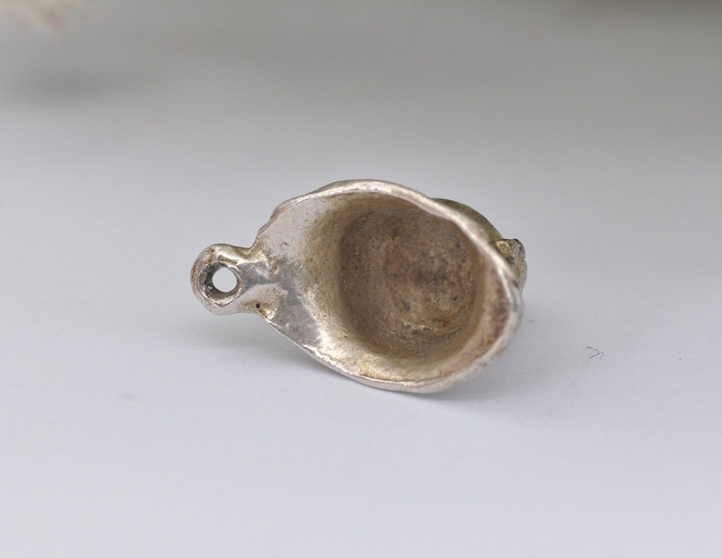 Vintage Sterling Silver Police Helmet Charm / Pendant - Policeman / Law / Hat / Charm Bracelet