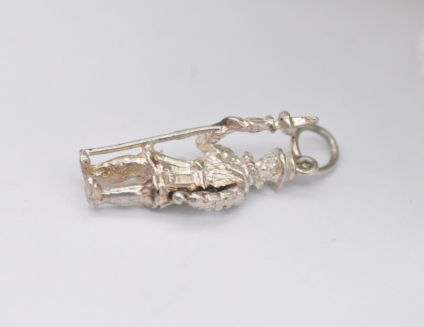 Vintage Sterling Silver British Beefeater Charm / Pendant - Army / Guard / Royal / London Tower / Soldier / England / Charm Bracelet